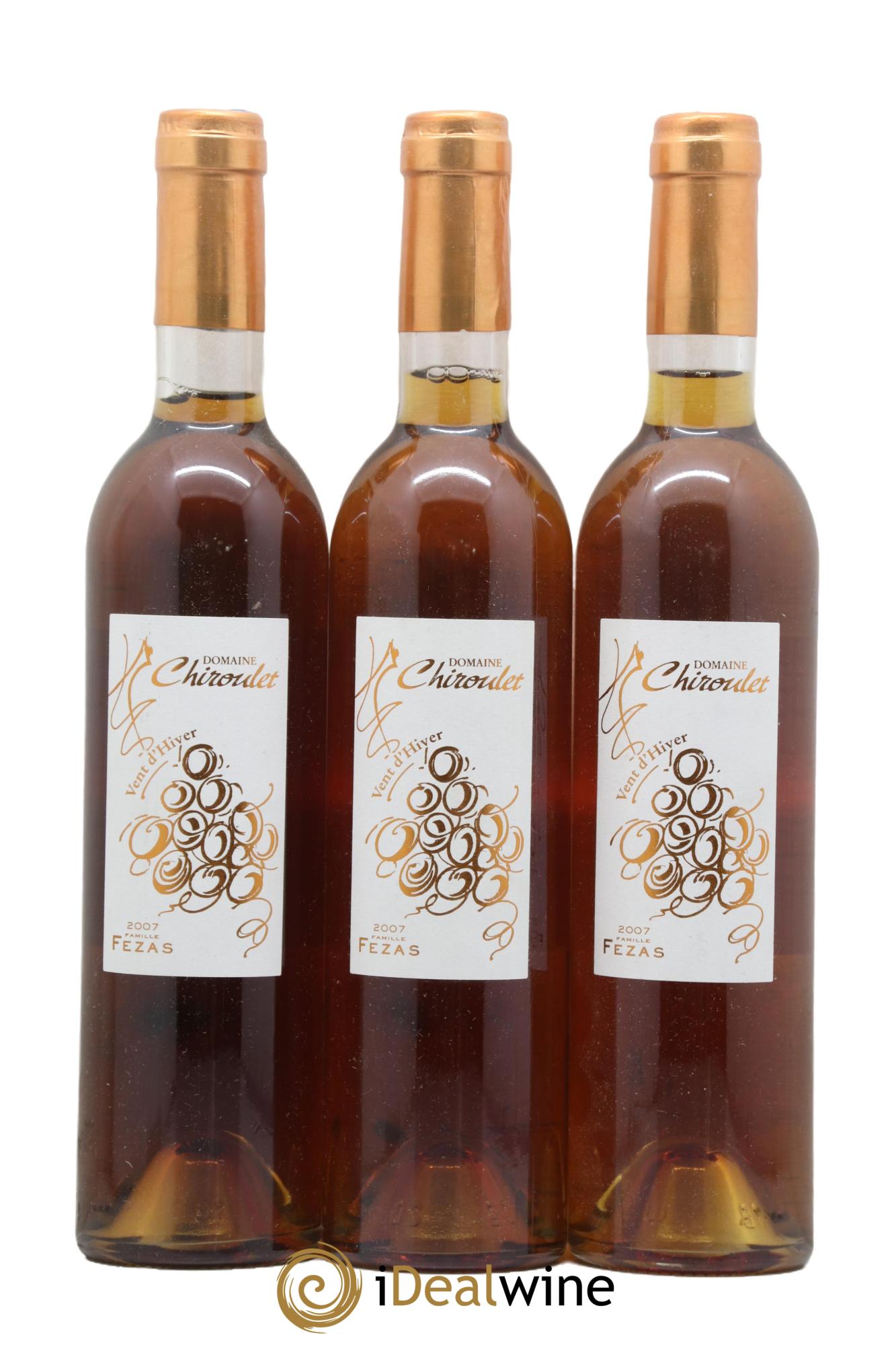 Côtes de Gascogne (VDP des Côtes de Gascogne) Vent d'Hiver Domaine Chiroulet 2007 - Lot de 3 format 50cls - 0