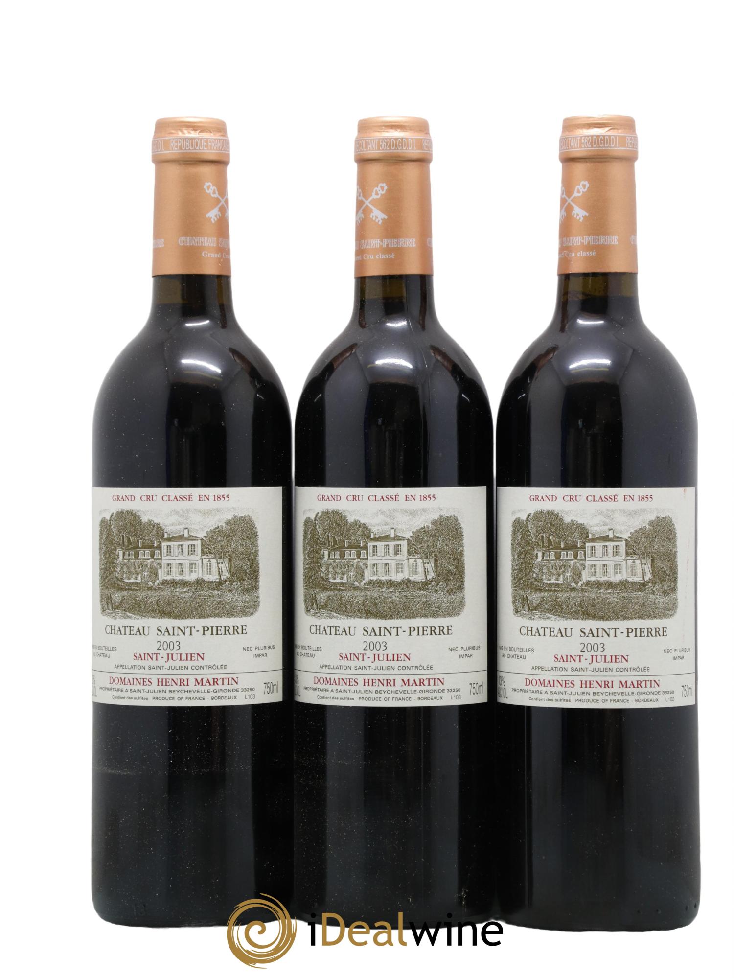 Château Saint-Pierre 4ème Grand Cru Classé 2003 - Lot de 12 bouteilles - 4