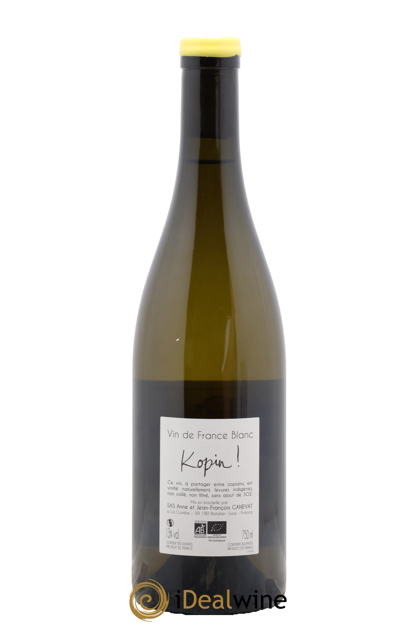 Vin de France Kopin Anne et Jean François Ganevat 2020 - Lot de 1 bouteille - 1