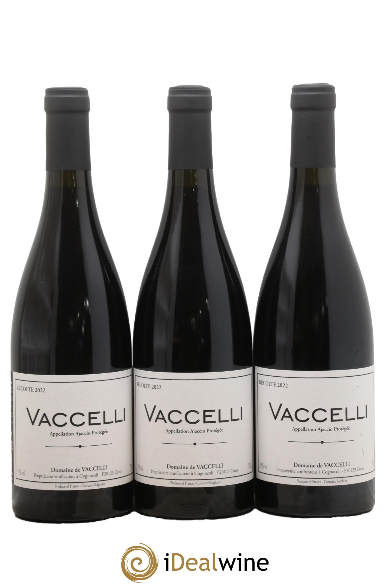 Ajaccio Vaccelli 2022 - Posten von 3 Flaschen - 0