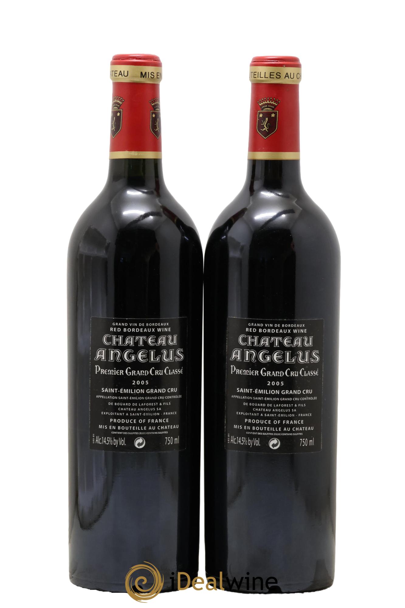 Château Angélus 1er Grand Cru Classé A 2005 - Lot de 2 bouteilles - 1