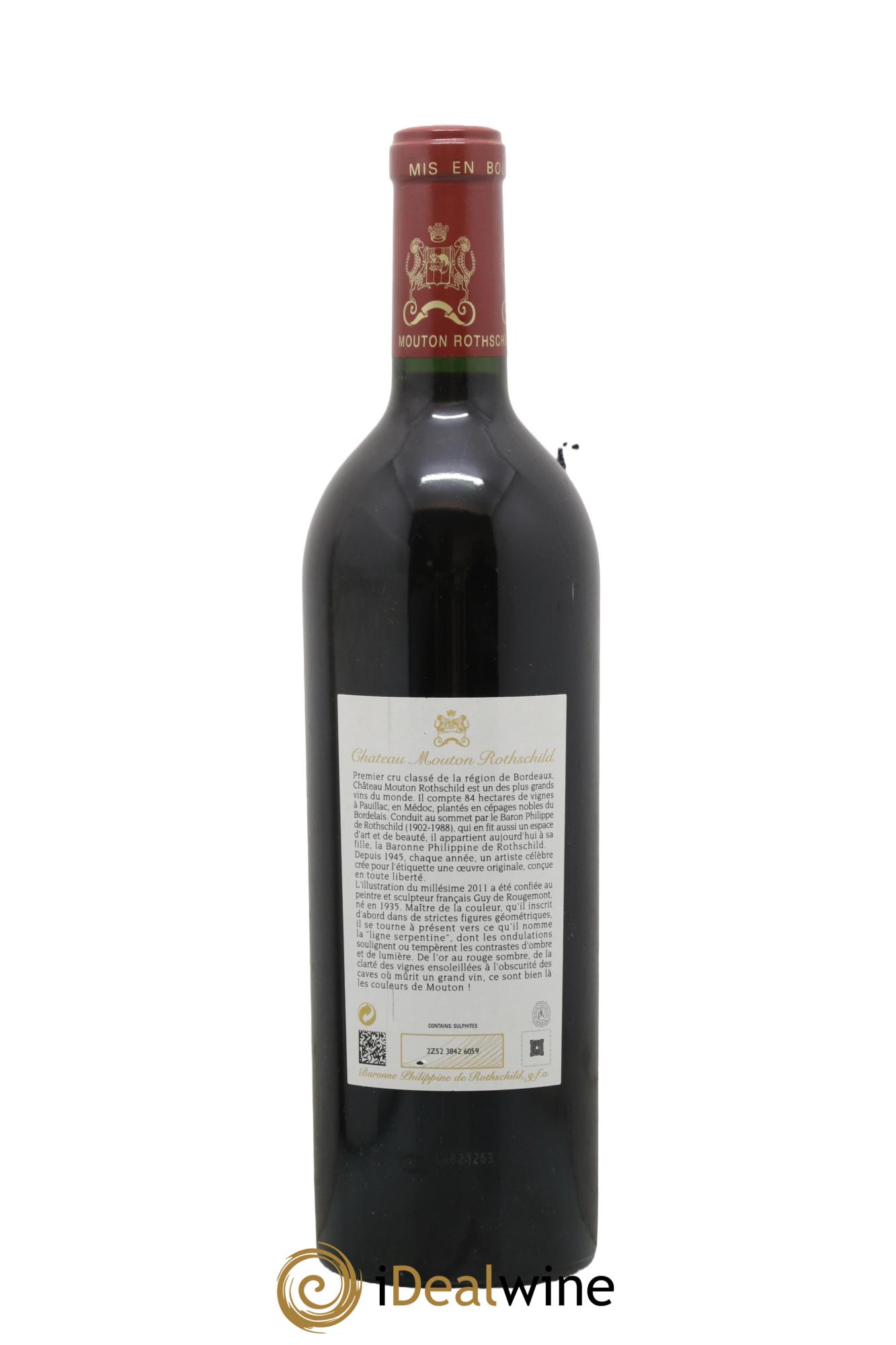 Château Mouton Rothschild 1er Grand Cru Classé 2011 - Lot de 1 bouteille - 1