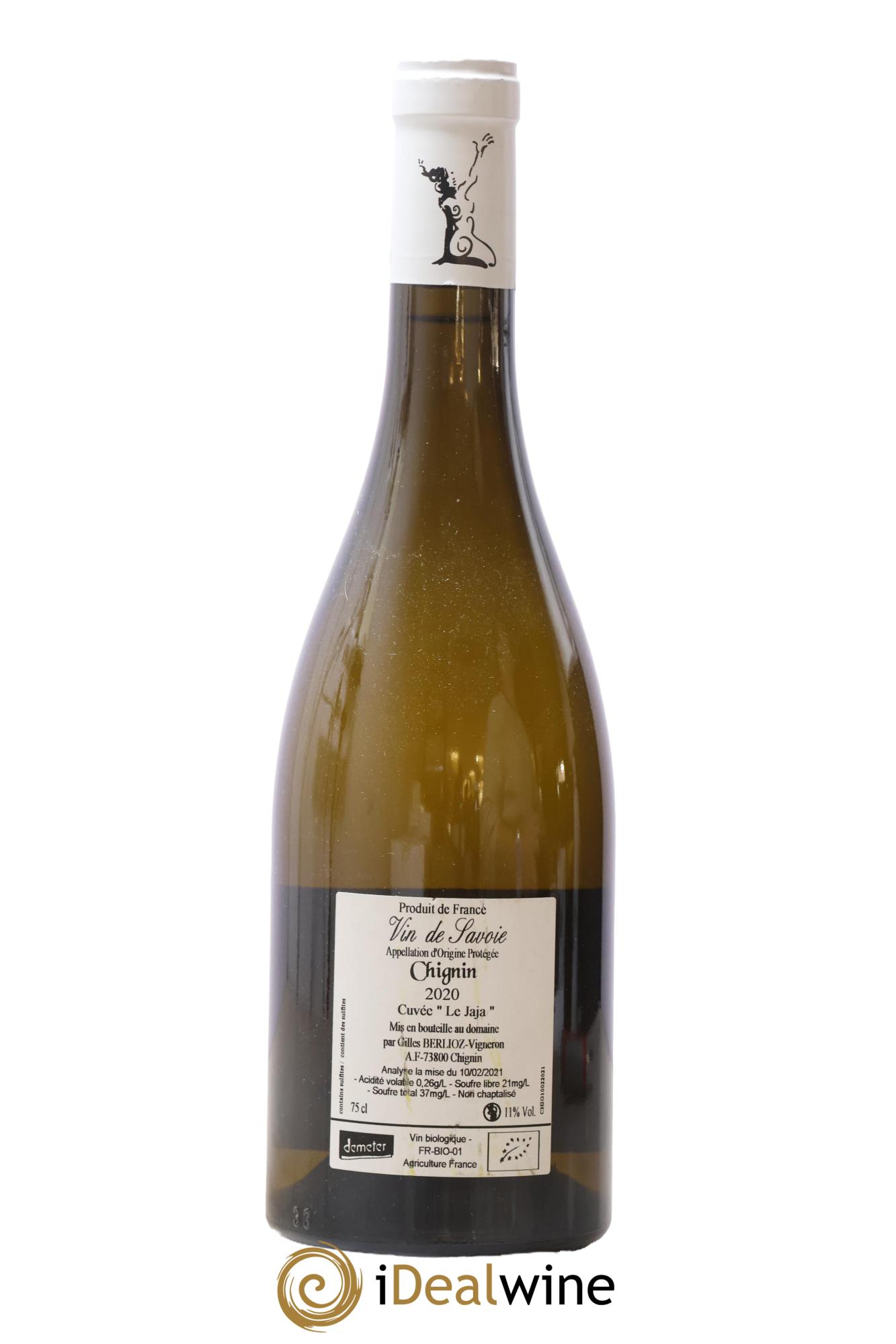 Vin de Savoie Chignin Le Jaja Gilles Berlioz 2020 - Lot de 1 bouteille - 1