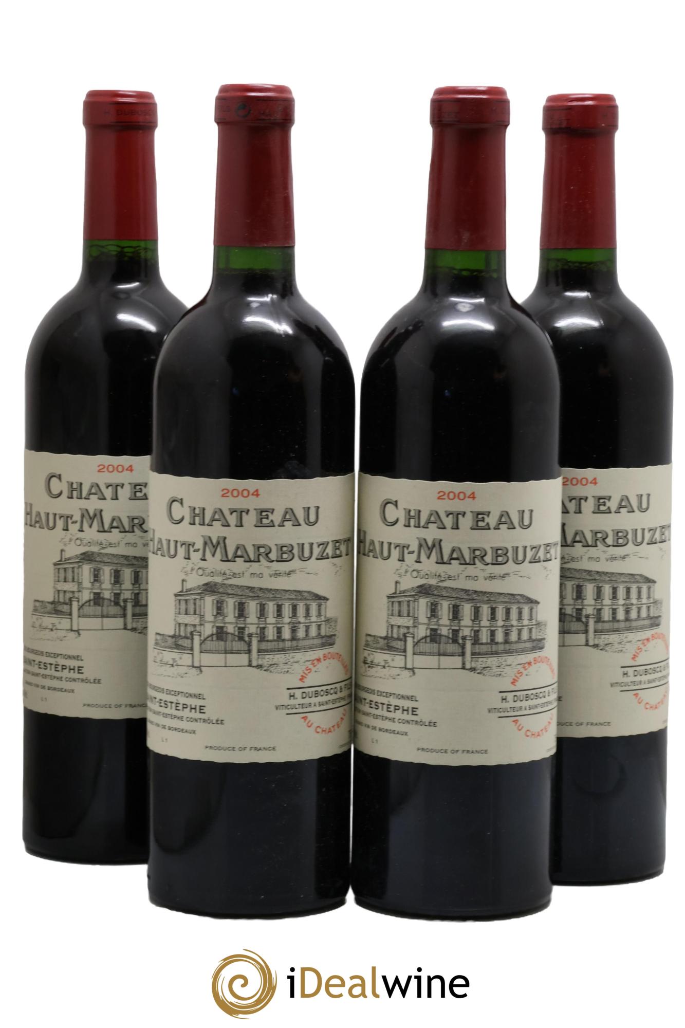 Château Haut Marbuzet 2004 - Lot of 4 bottles - 0