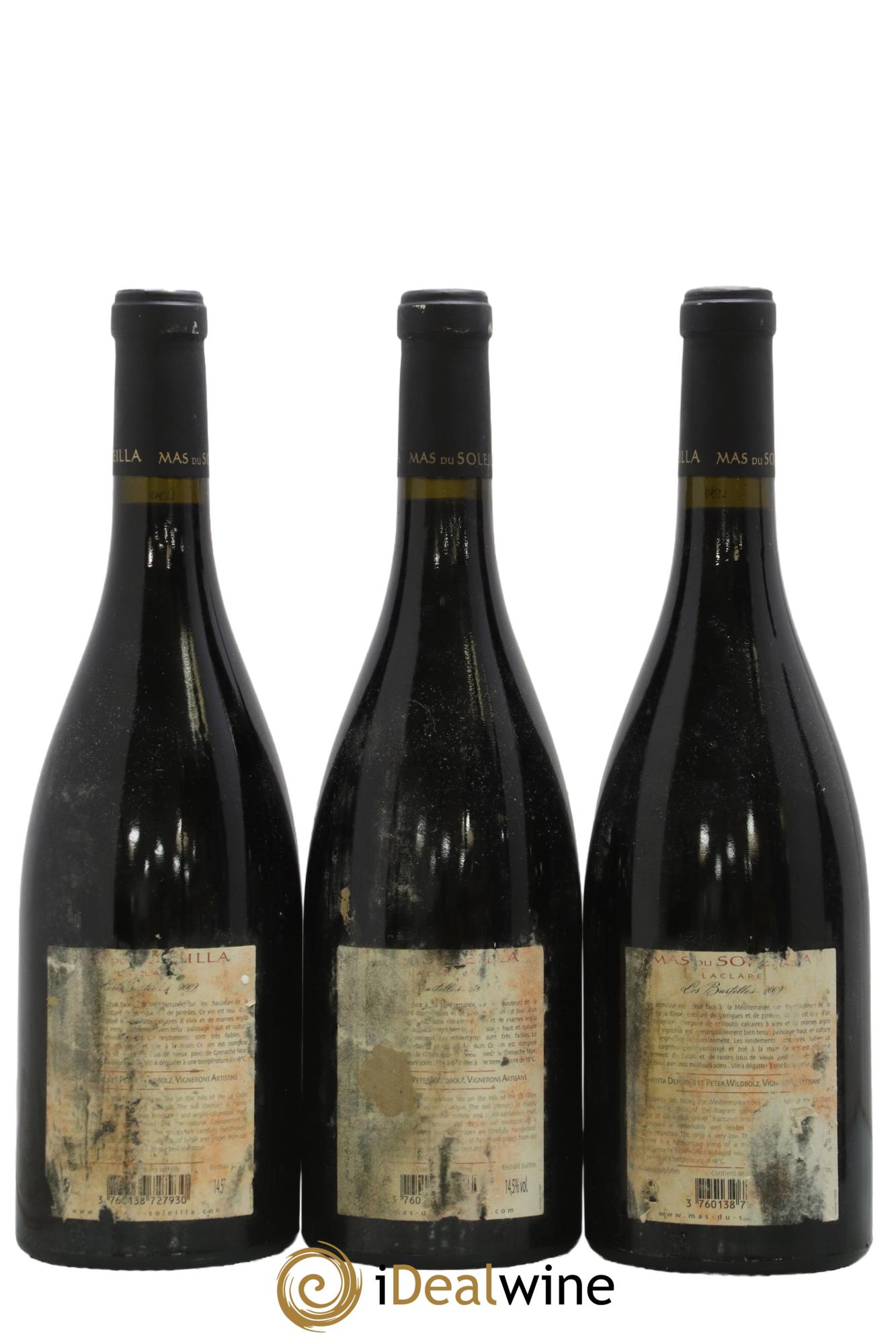 Coteaux du Languedoc Les Bartelles La Clape Mas du Soleilla 2009 - Lot de 3 bouteilles - 1