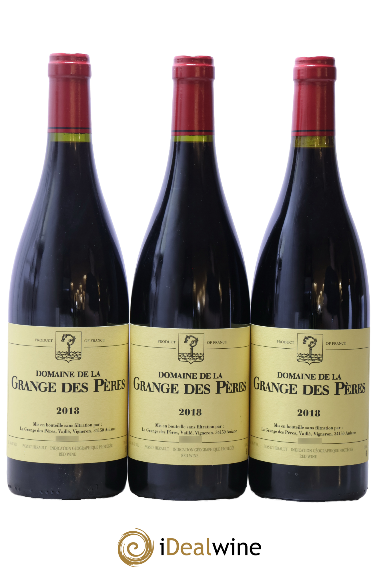 Pays d'Hérault Grange des Pères Laurent Vaillé 2018 - Lot de 3 bouteilles - 0