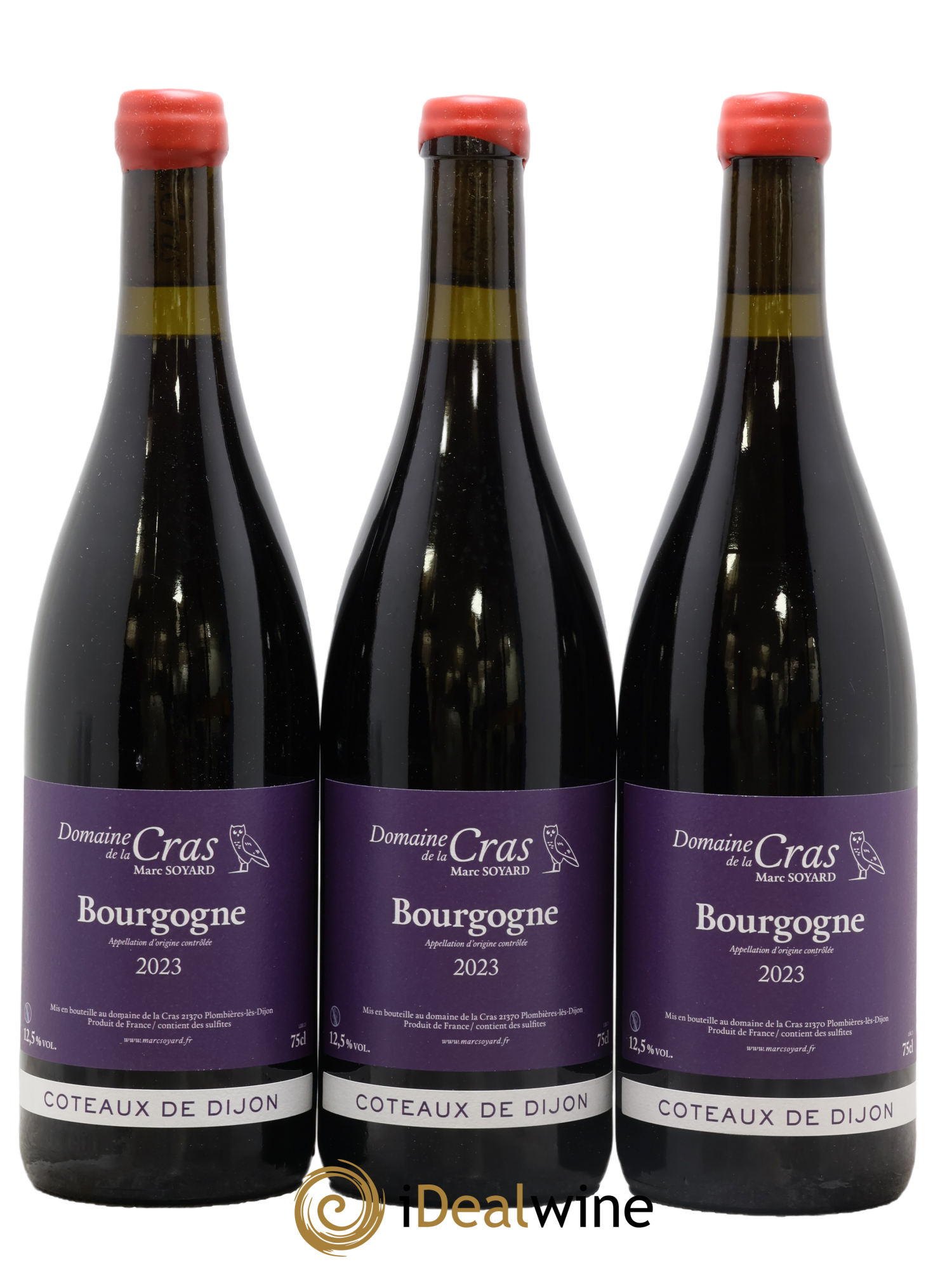 Bourgogne Côteaux De Dijon Domaine de la Cras - Marc Soyard 2023 - Lote de 3 botellas - 0