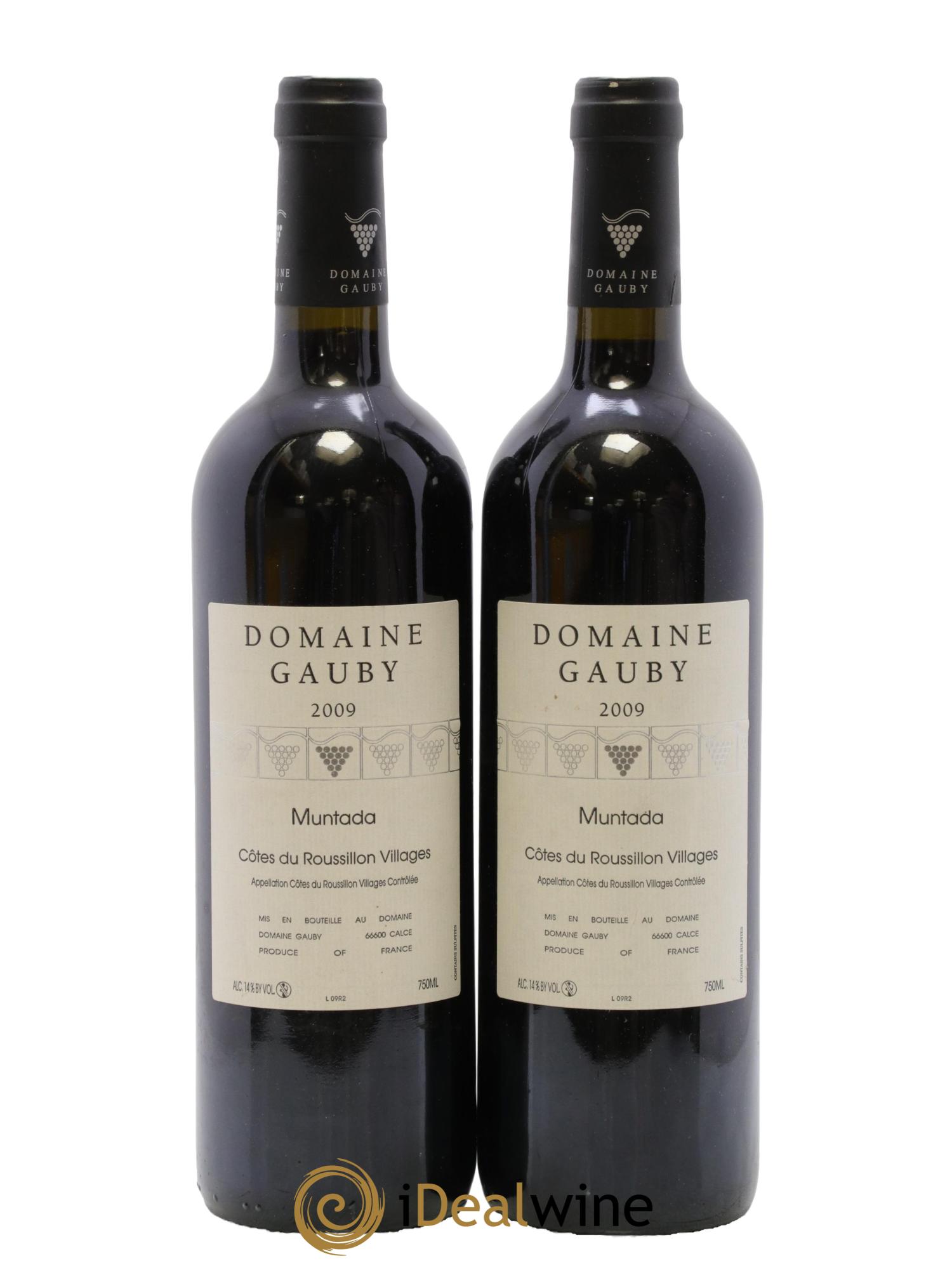 Côtes Catalanes (anciennement Côtes du Roussillon Villages) La Muntada Gauby (Domaine) 2009 - Lot de 2 bouteilles - 0