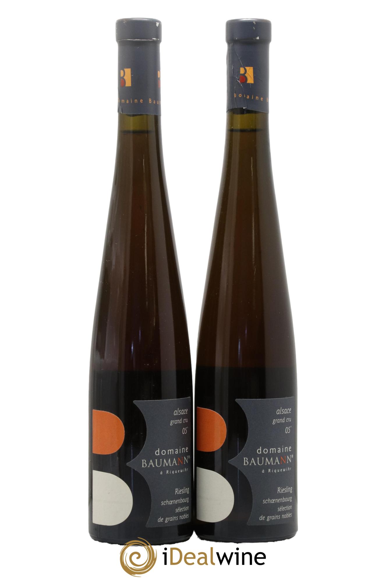 Alsace Grand Cru Schoenenbourg Riesling Sélection de Grains Nobles Domaine Baumann 2005 - Lot de 2 format 50cls - 0