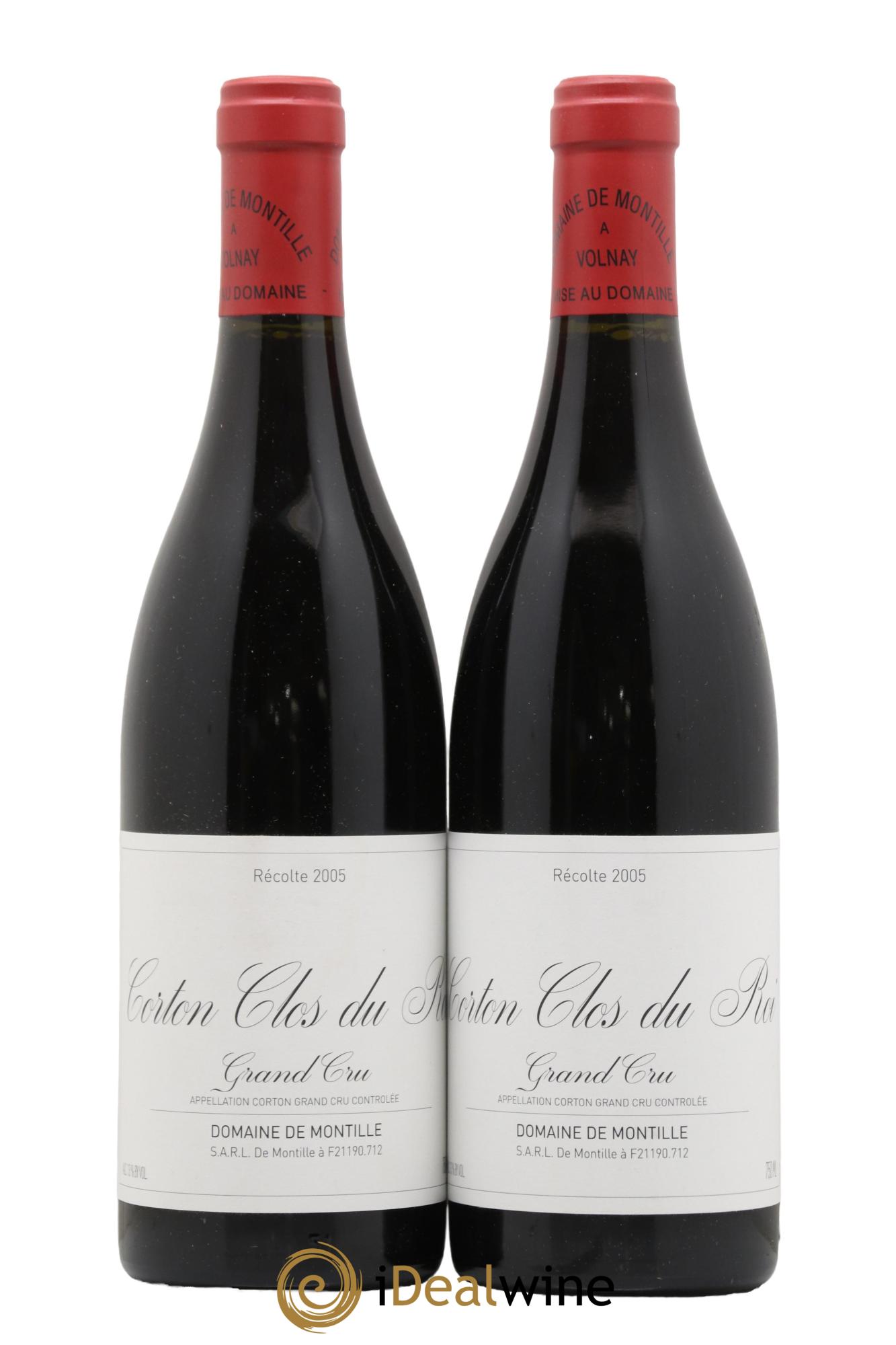 Corton Grand Cru Clos du Roi De Montille (Domaine) 2005 - Lot de 2 bouteilles - 0