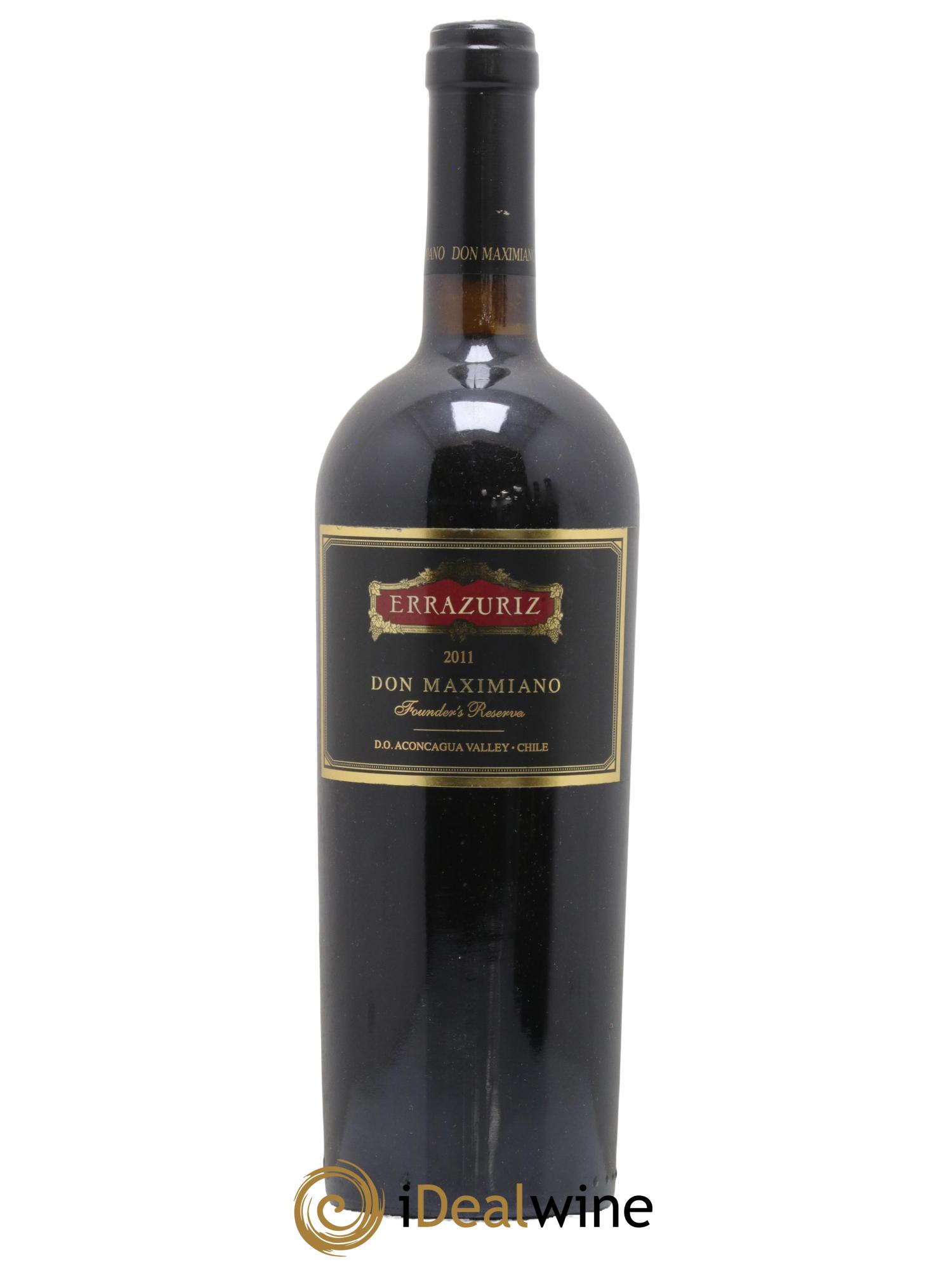 Chili Errazuriz Founders Reserve Don Maximiano 2011 - Lot de 1 bouteille - 0