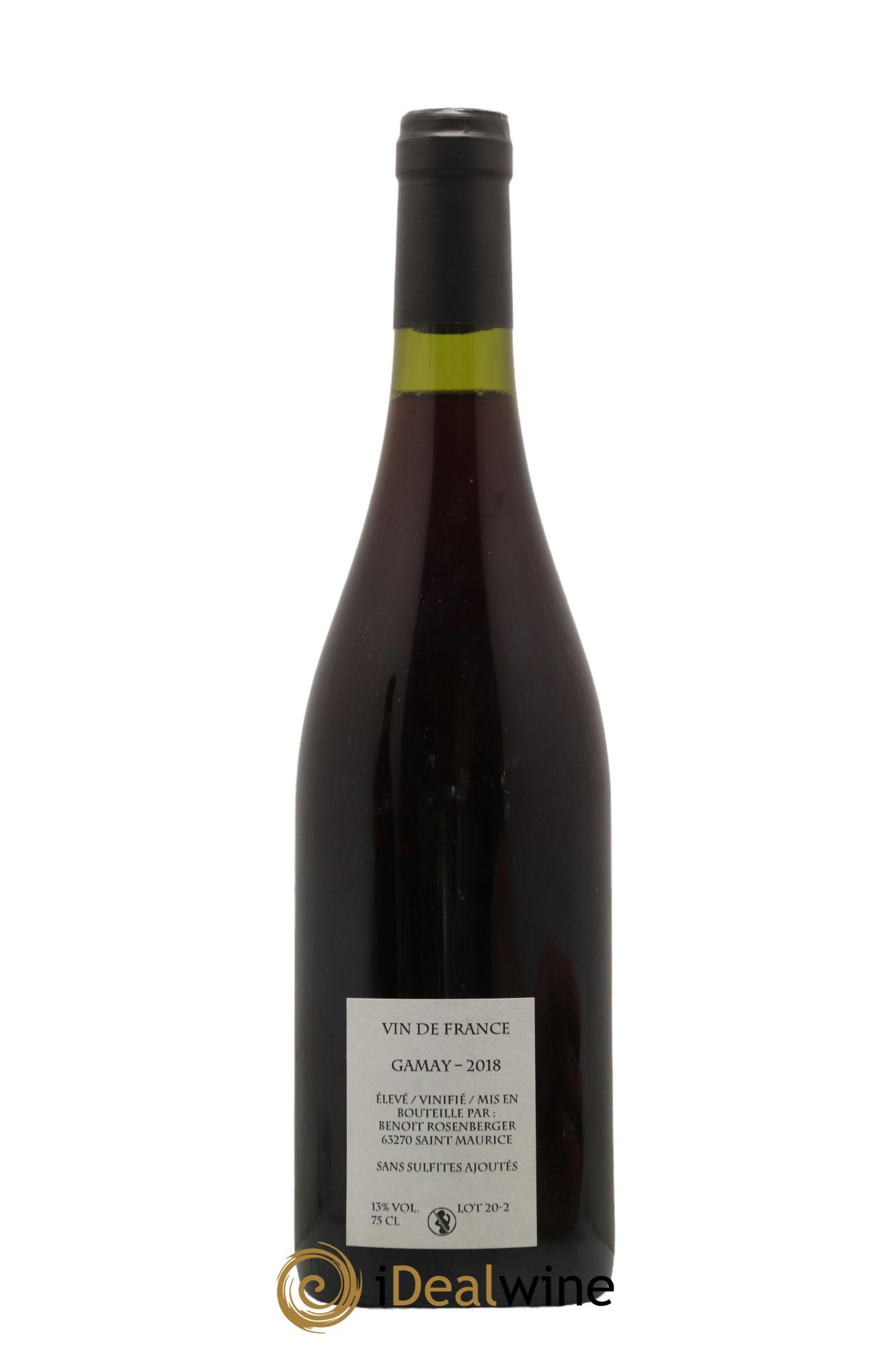 Vin de France Verre de Terre Loup des Vignes Benoit Rosenberger 2018 - Lot de 1 bouteille - 1