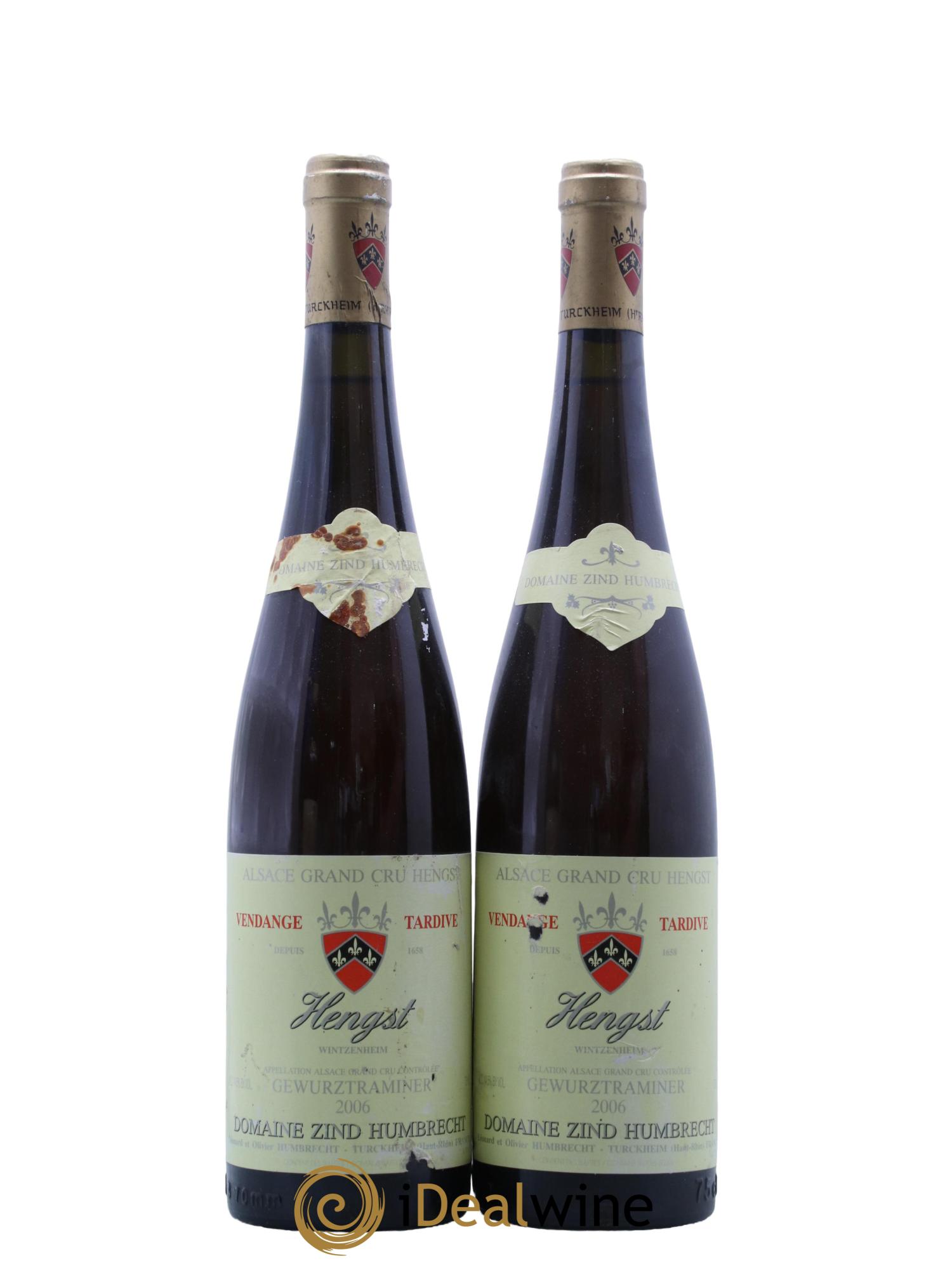 Alsace Gewurztraminer Grand Cru Hengst Vendanges Tardives Zind-Humbrecht (Domaine) 2006 - Lotto di 2 bottiglie - 0