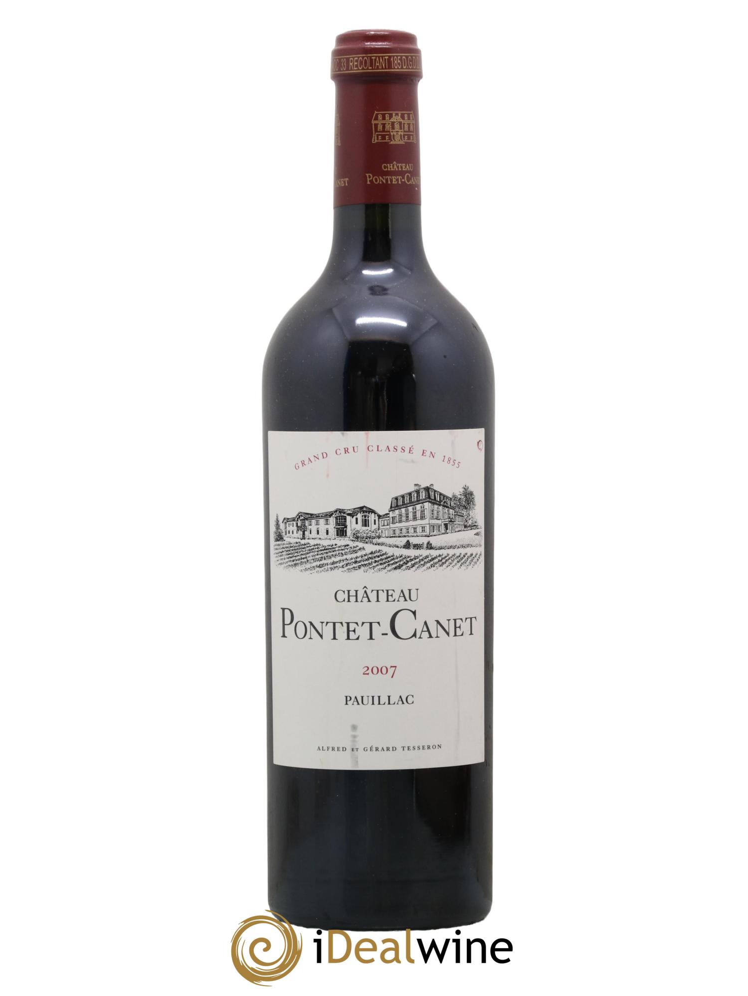 Château Pontet Canet 5ème Grand Cru Classé 2007 - Lot de 1 bouteille - 0
