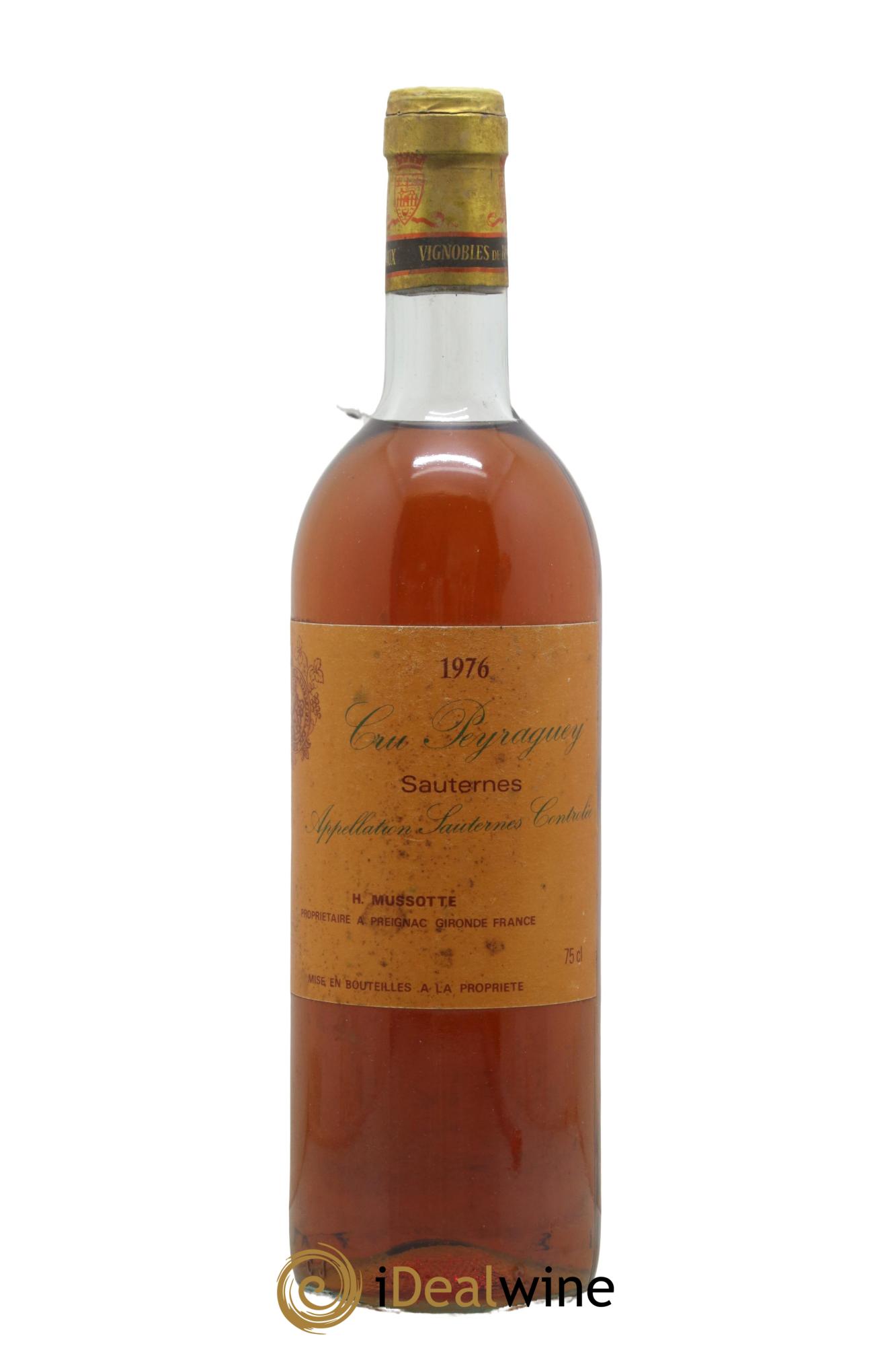 Sauternes Cru Peyraguey 1976 - Lotto di 1 bottiglia - 0
