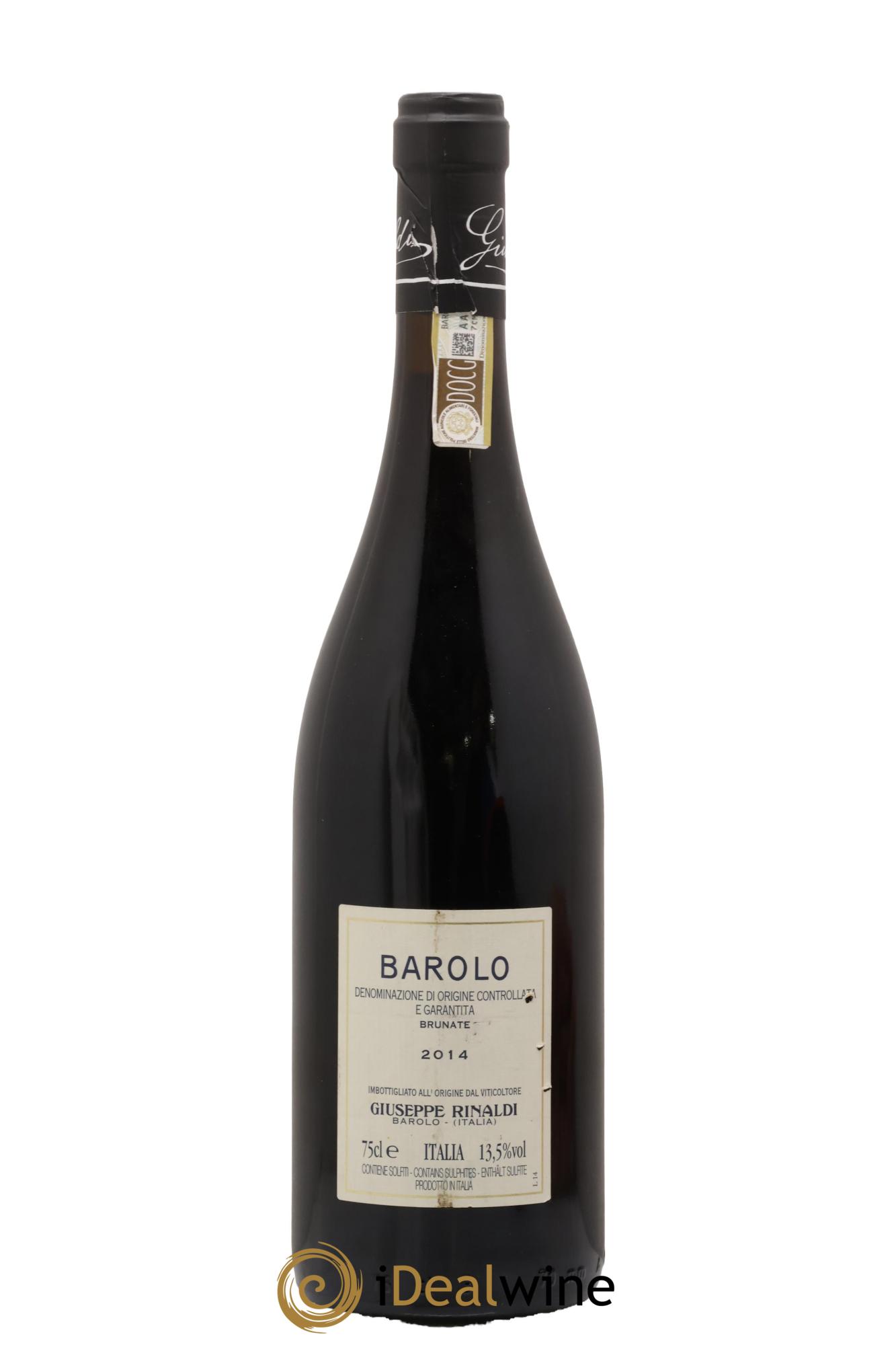 Barolo DOCG Brunate Giuseppe Rinaldi 2014 - Lot de 1 bouteille - 1