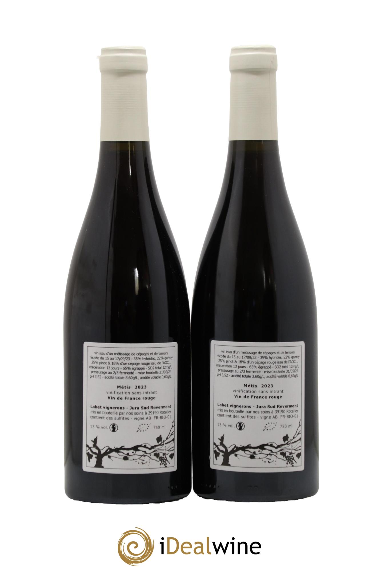 Vin de France Métis Romain - Julien  - Charline Labet 2023 - Lot de 2 bouteilles - 1