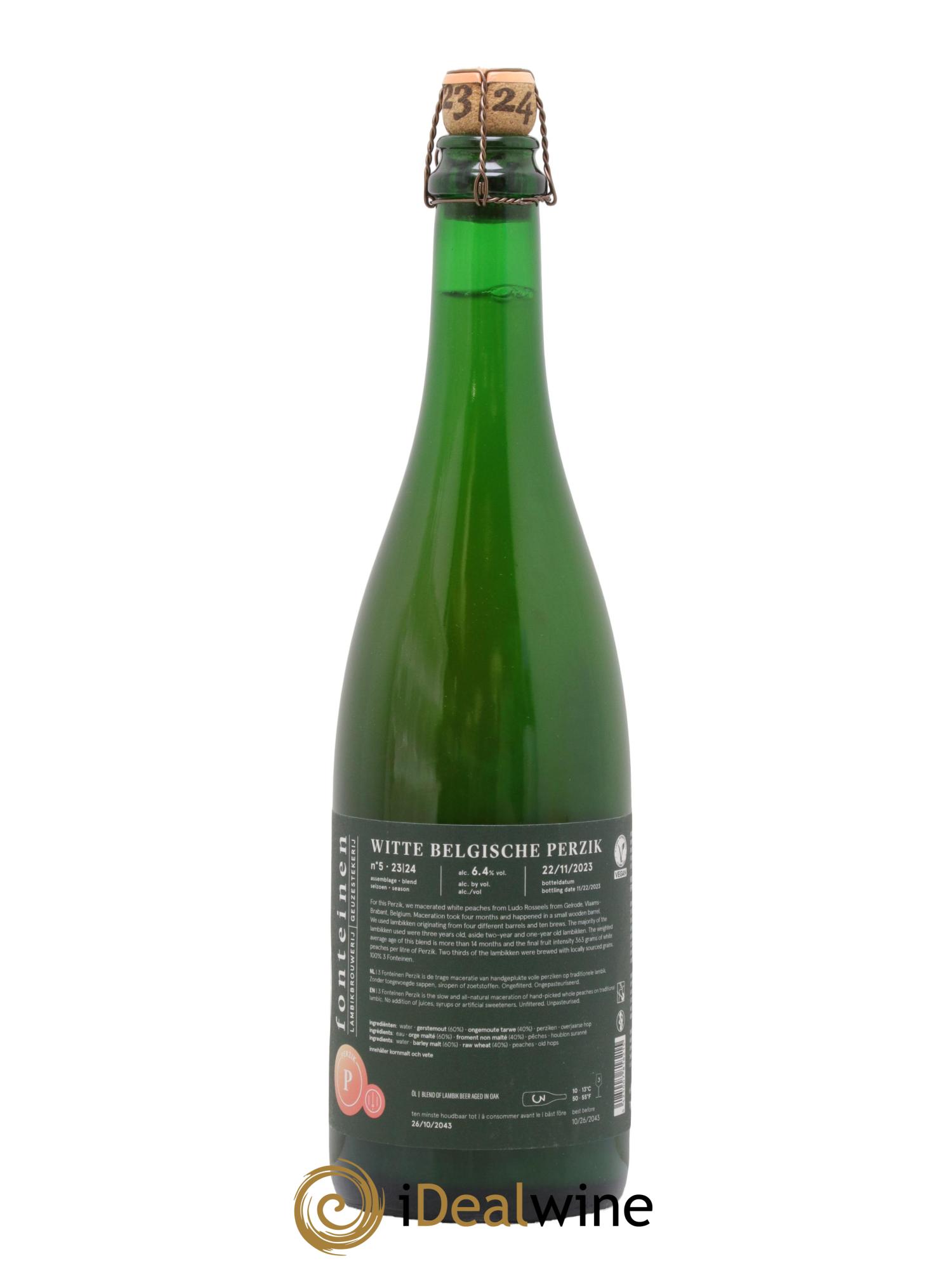 Bière 3 Fonteinen Witte Belgische Perzik (Pêche blanche belge) (season 23|24) Blend n° 5 - Lot de 1 bouteille - 1