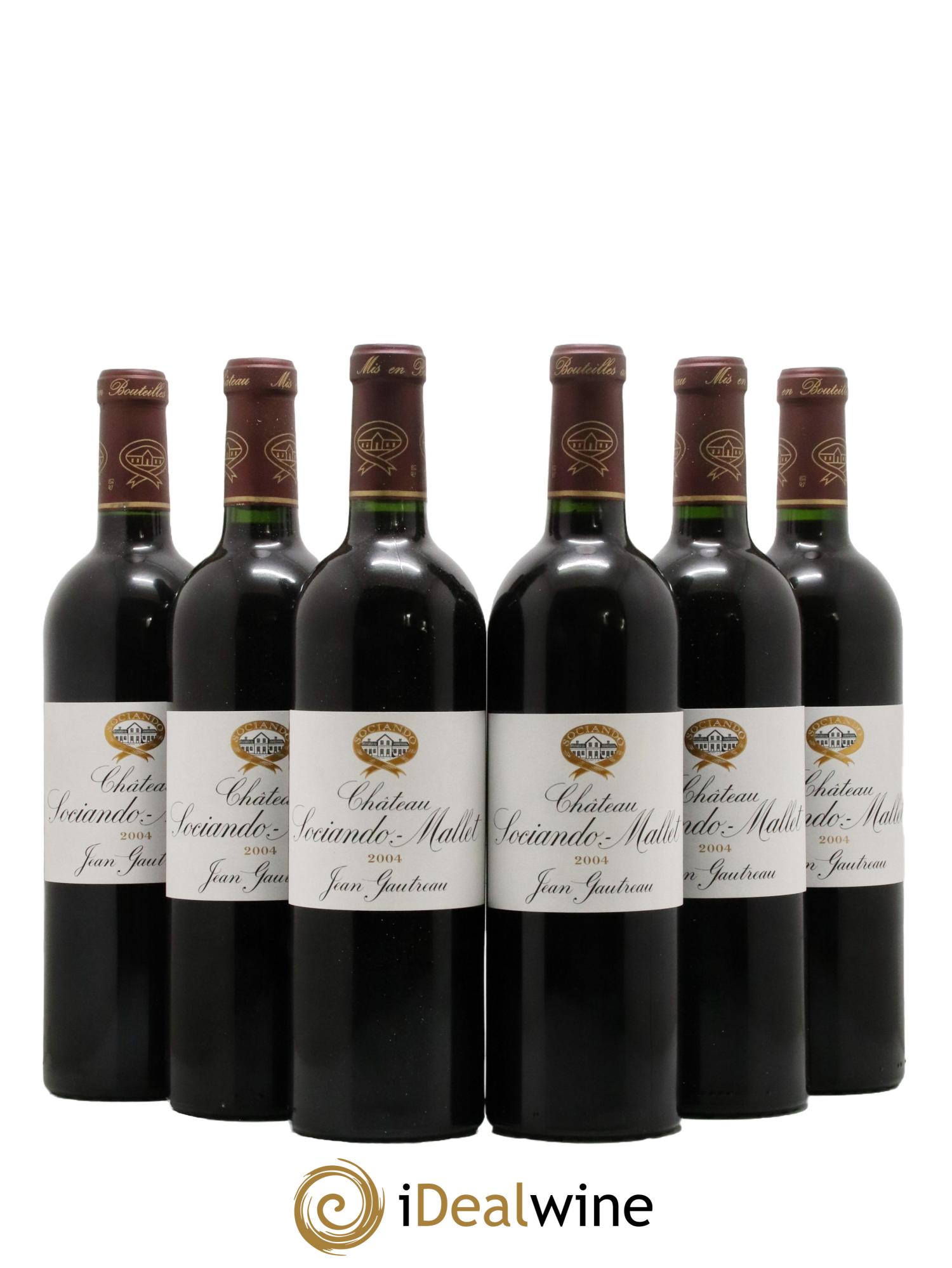 Château Sociando Mallet 2004 - Lot de 6 bouteilles - 0