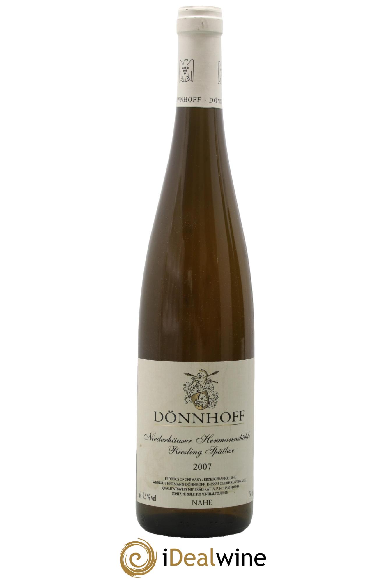 Allemagne Niederhäuser Hermannshöhle Riesling Spätlese Donnhoff 2007 - Posten von 1 Flasche - 0