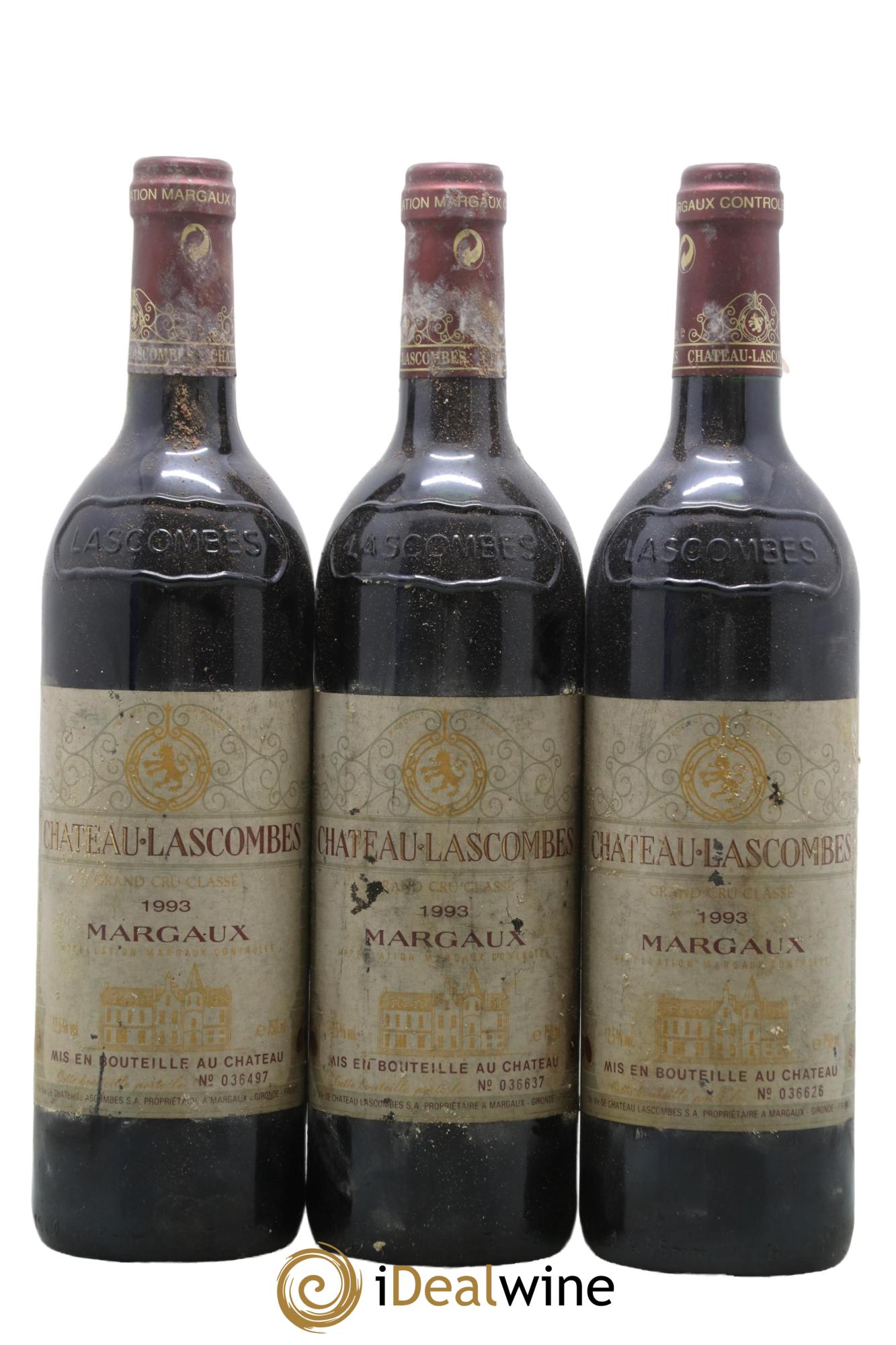 Château Lascombes 2ème Grand Cru Classé 1993 - Lotto di 3 bottiglie - 0