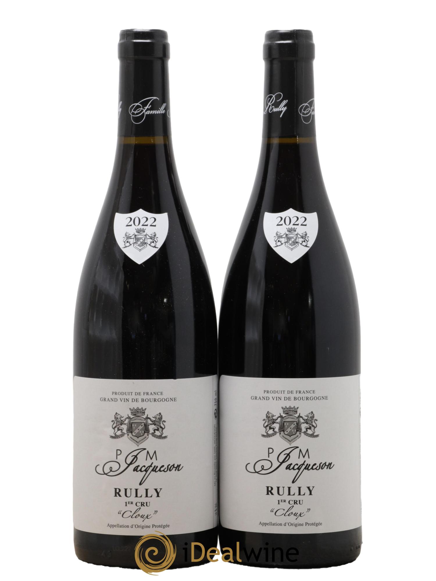 Rully 1er Cru Les Cloux Paul & Marie Jacqueson 2022 - Lotto di 2 bottiglie - 0