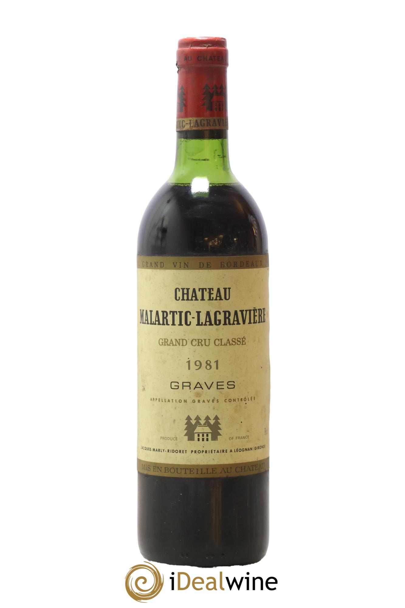 Château Malartic-Lagravière Cru Classé de Graves 1981 - Posten von 1 Flasche - 0
