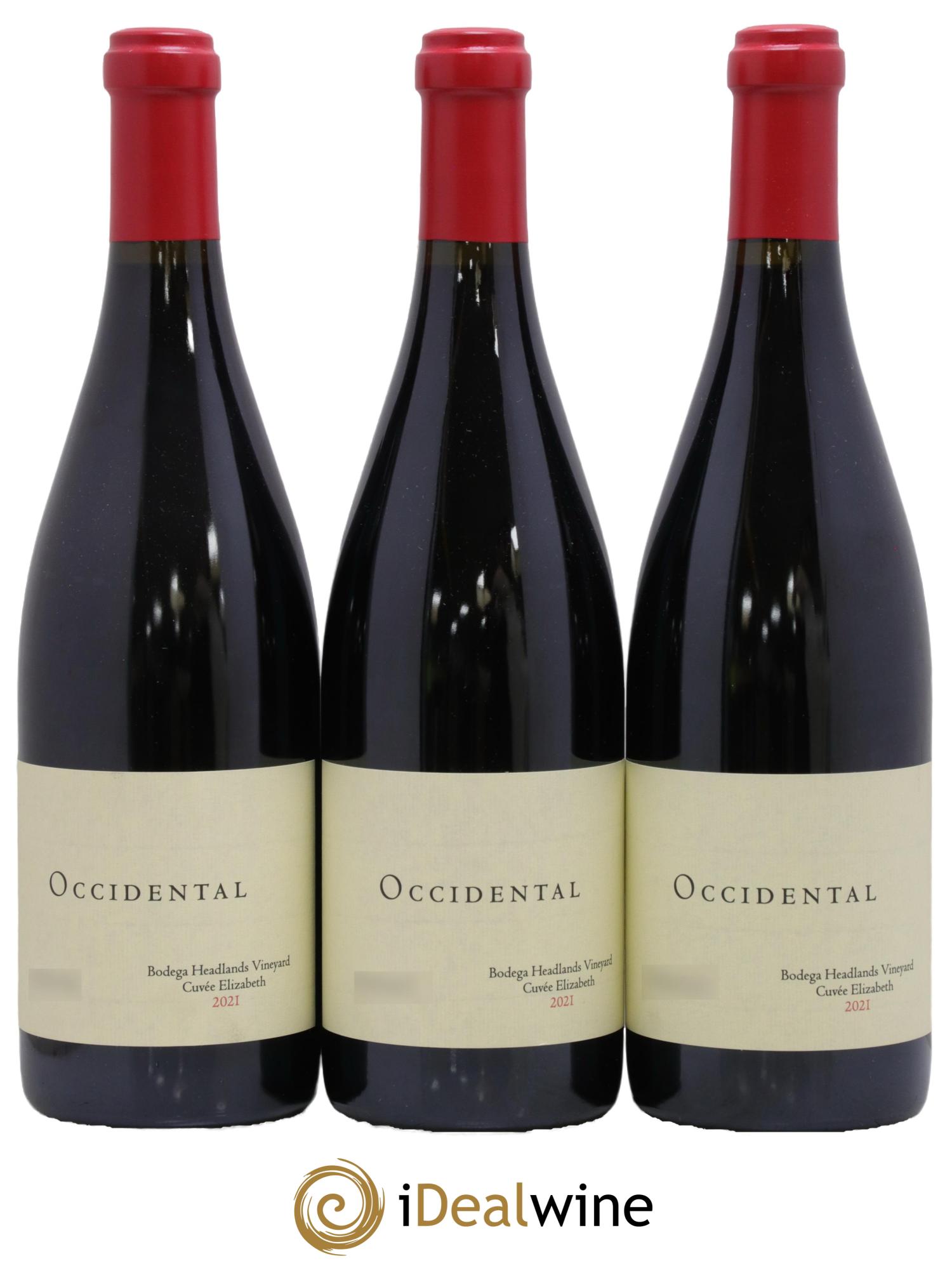 Sonoma Coast Occidental Bodega Headlands Cuvée Elizabeth 2021 - Lot de 3 bouteilles - 0