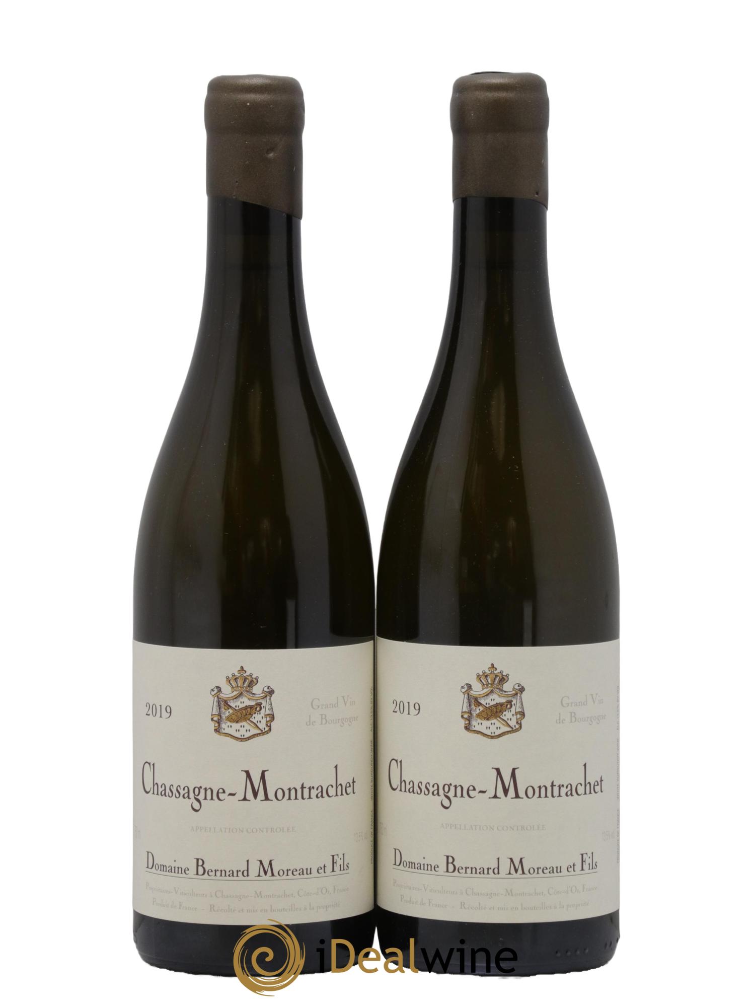 Chassagne-Montrachet Bernard Moreau et Fils (Domaine) 2019 - Lot de 2 bouteilles - 0