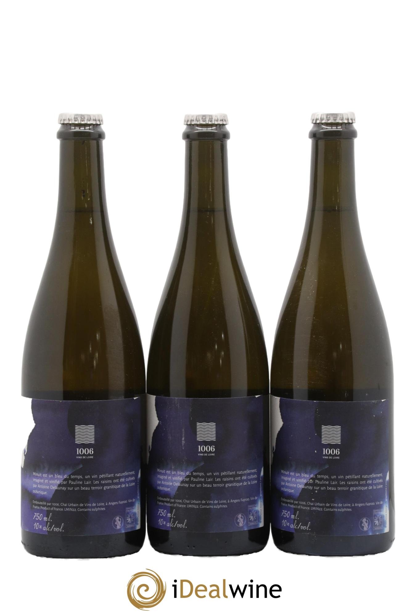 Vin de France Minuit Pauline Lair 1006 vins 2022 - Lot of 3 bottles - 1