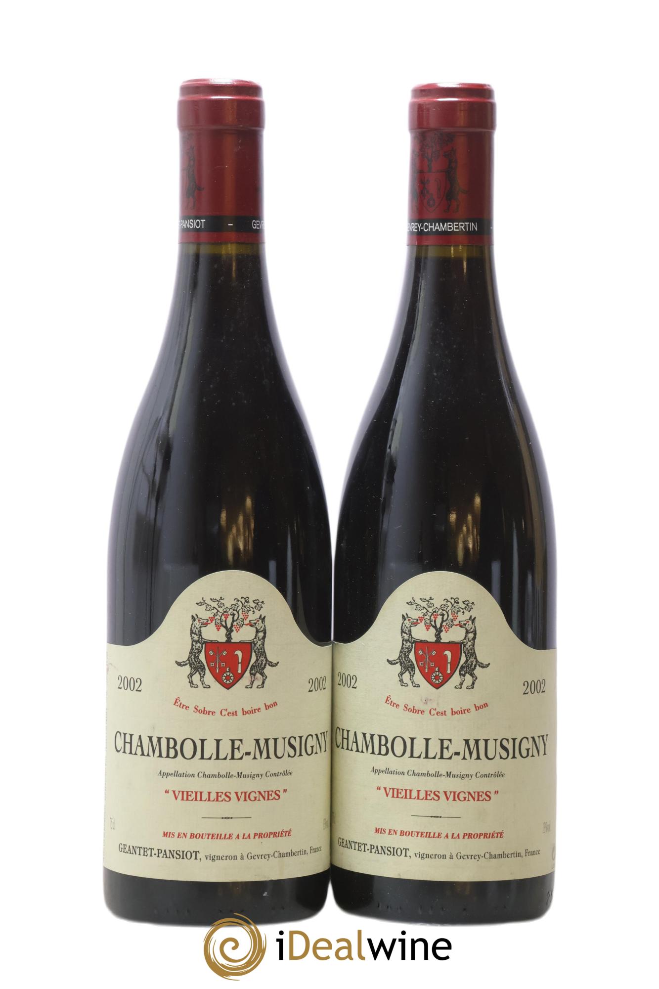 Chambolle-Musigny Vieilles vignes Geantet-Pansiot 2002 - Lot of 2 bottles - 0