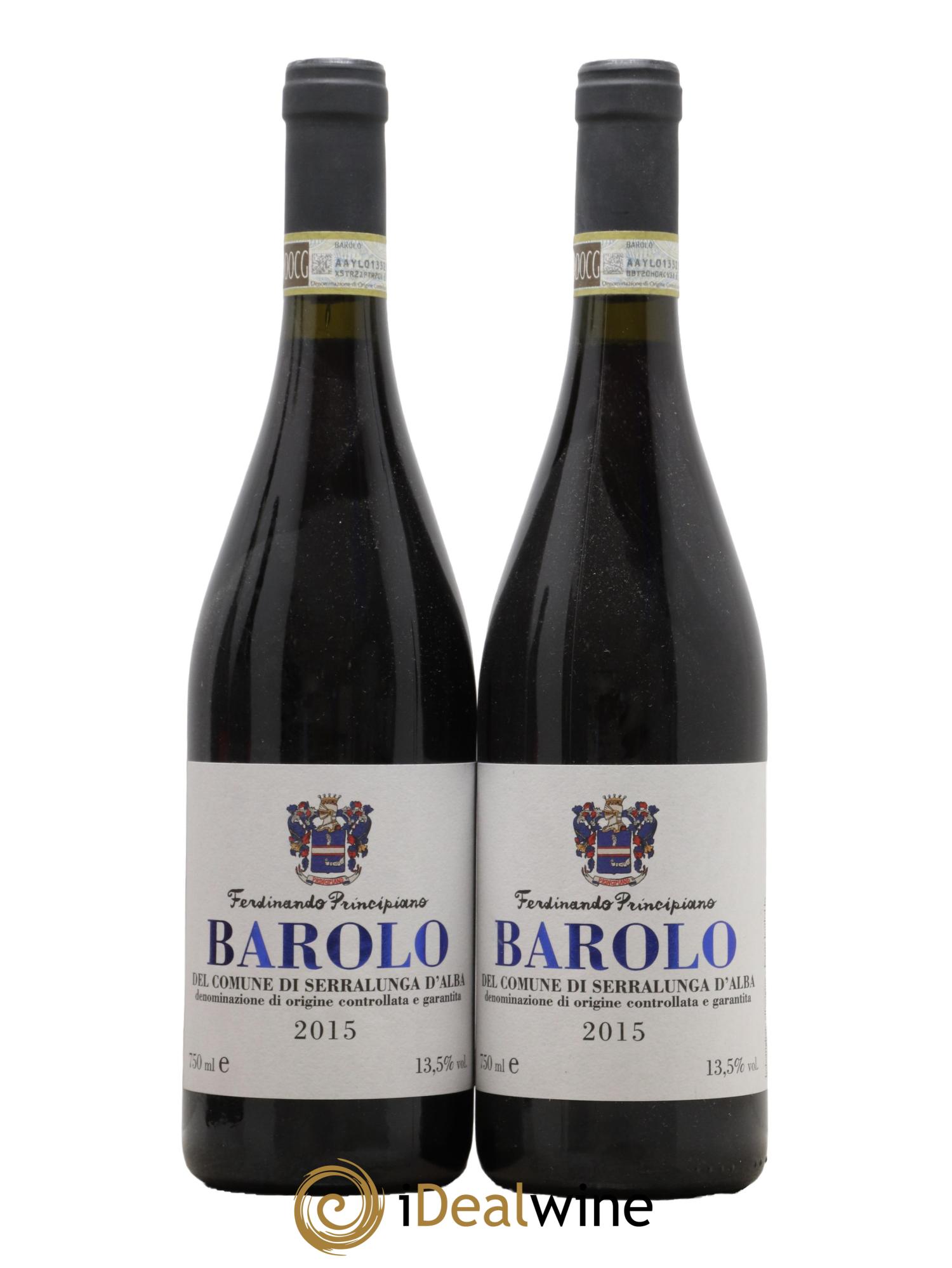 Barolo Ferdinando Principiano 2015 - Lot de 2 bouteilles - 0