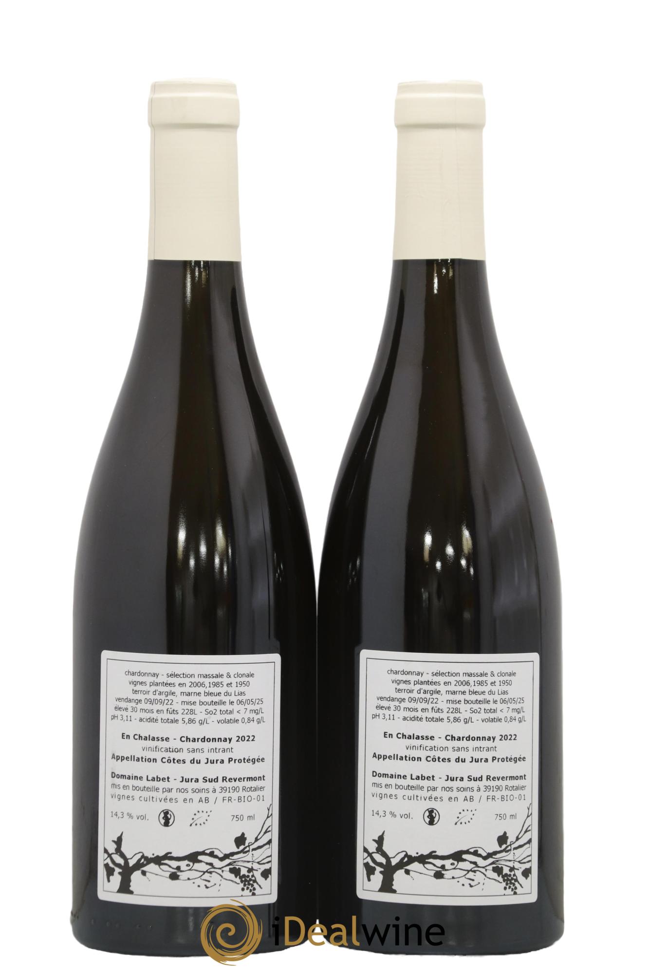 Côtes du Jura Chardonnay En Chalasse Romain - Julien - Charline Labet 2022 - Lot de 2 bouteilles - 1