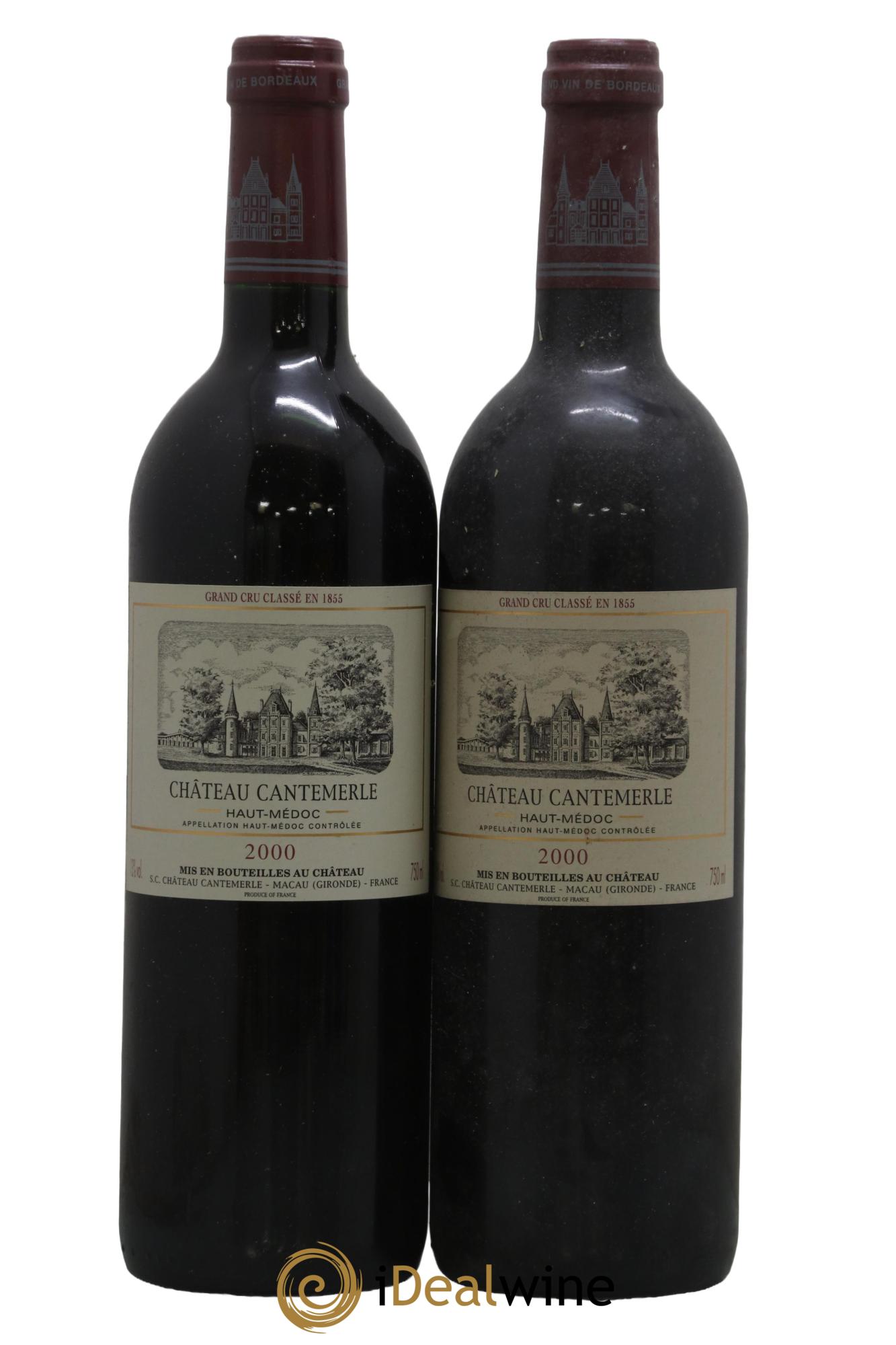 Château Cantemerle 5ème Grand Cru Classé 2000 - Lot de 2 bouteilles - 0