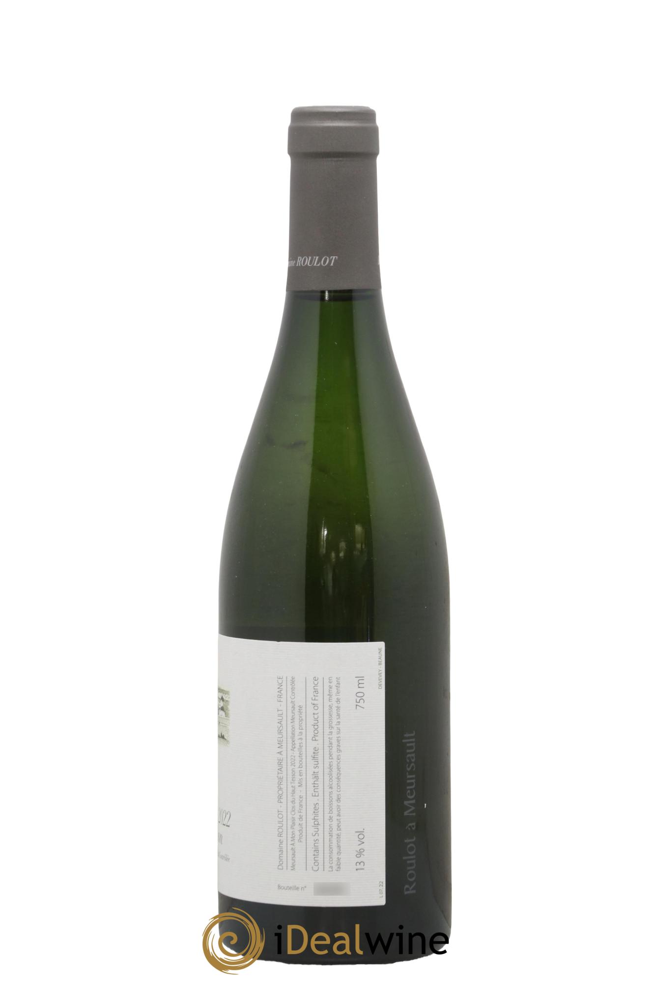 Meursault A mon plaisir Clos du Haut Tesson Roulot (Domaine) 2022 - Lot de 1 bouteille - 1
