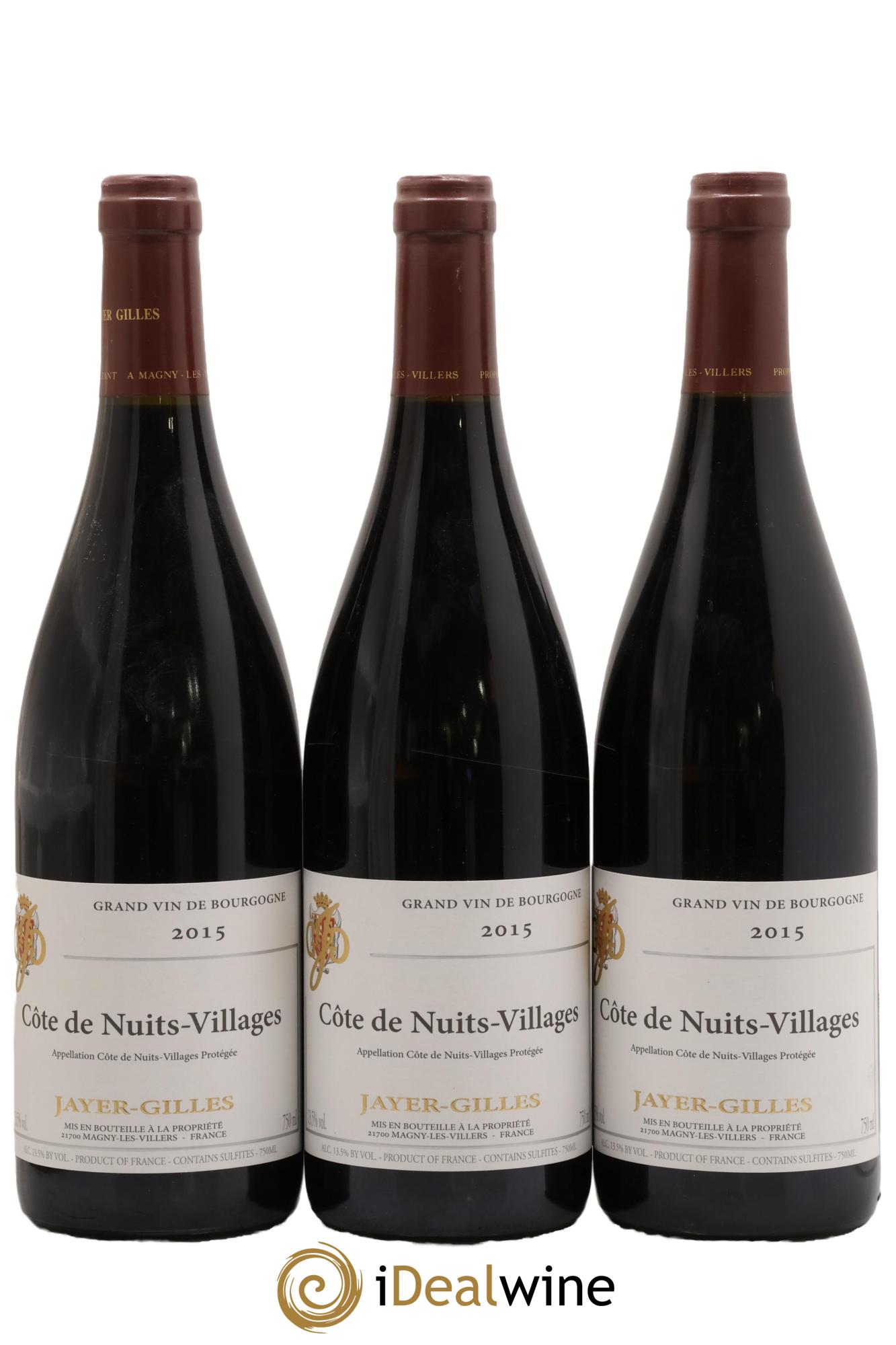 Côte de Nuits-Villages Hoffmann-Jayer (anciennement Jayer-Gilles) 2015 - Lot de 3 bouteilles - 0