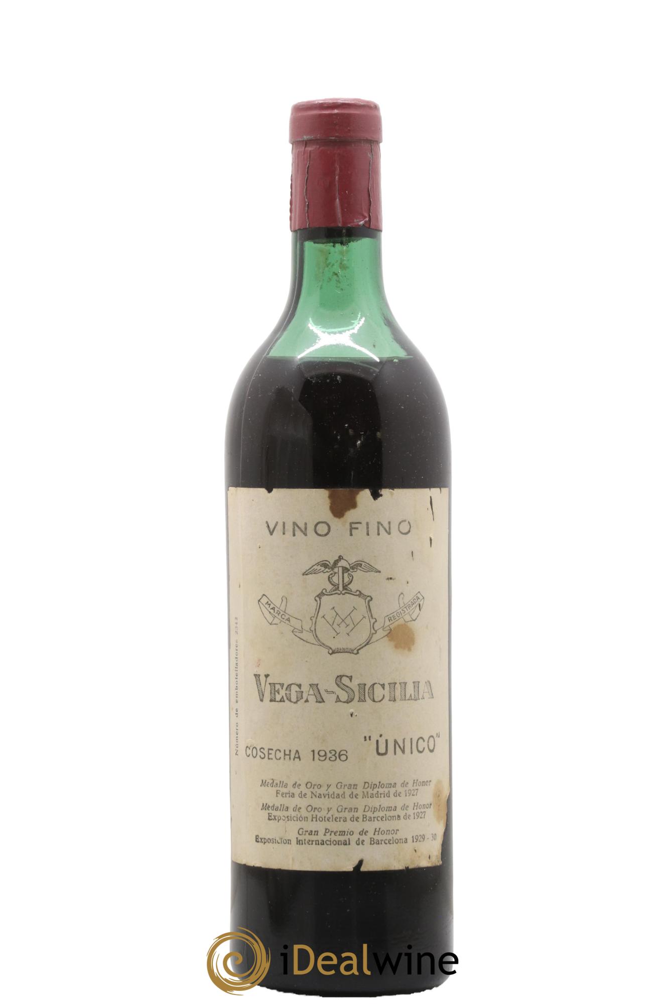 Ribera Del Duero DO Vega Sicilia Unico Famille Alvarez 1936 - Posten von 1 Flasche - 0