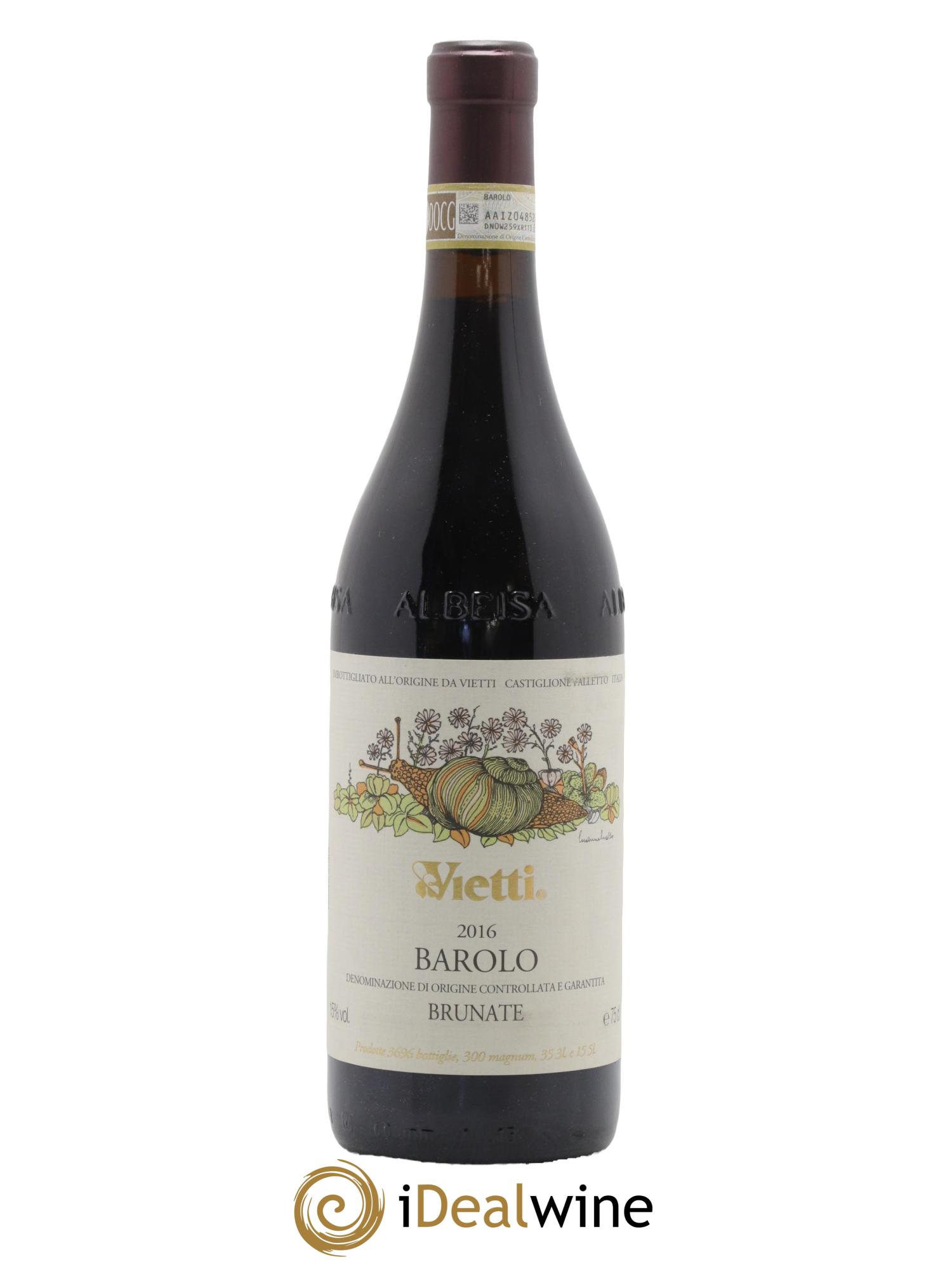 Barolo DOCG Brunate Vietti 2016 - Lot de 1 bouteille - 0