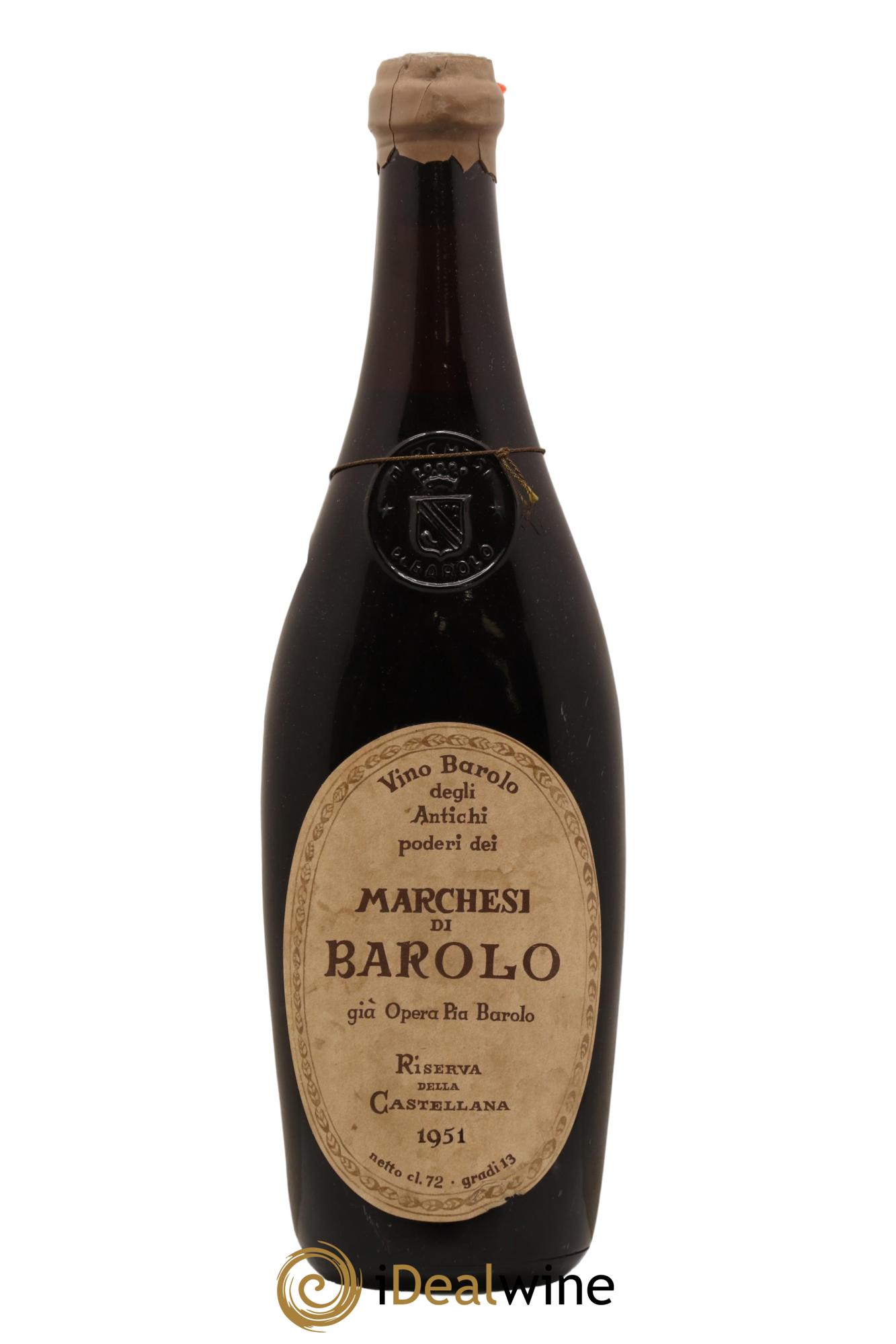 Barolo Riserva della Castellana Marchesi di Barolo 1951 - Lot de 1 bouteille - 0
