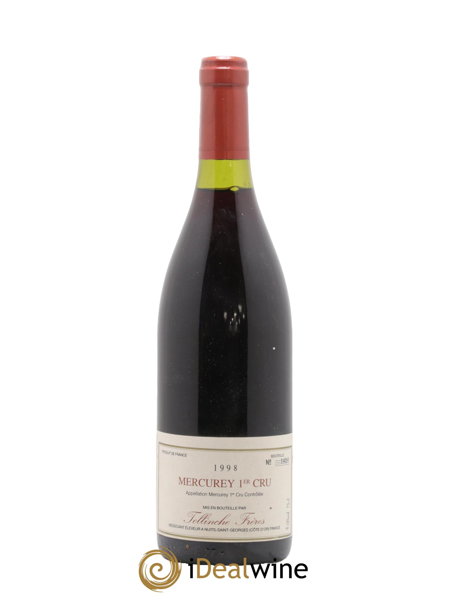 Mercurey 1er Cru Tollinche Freres 1998 - Lot de 1 bouteille - 0
