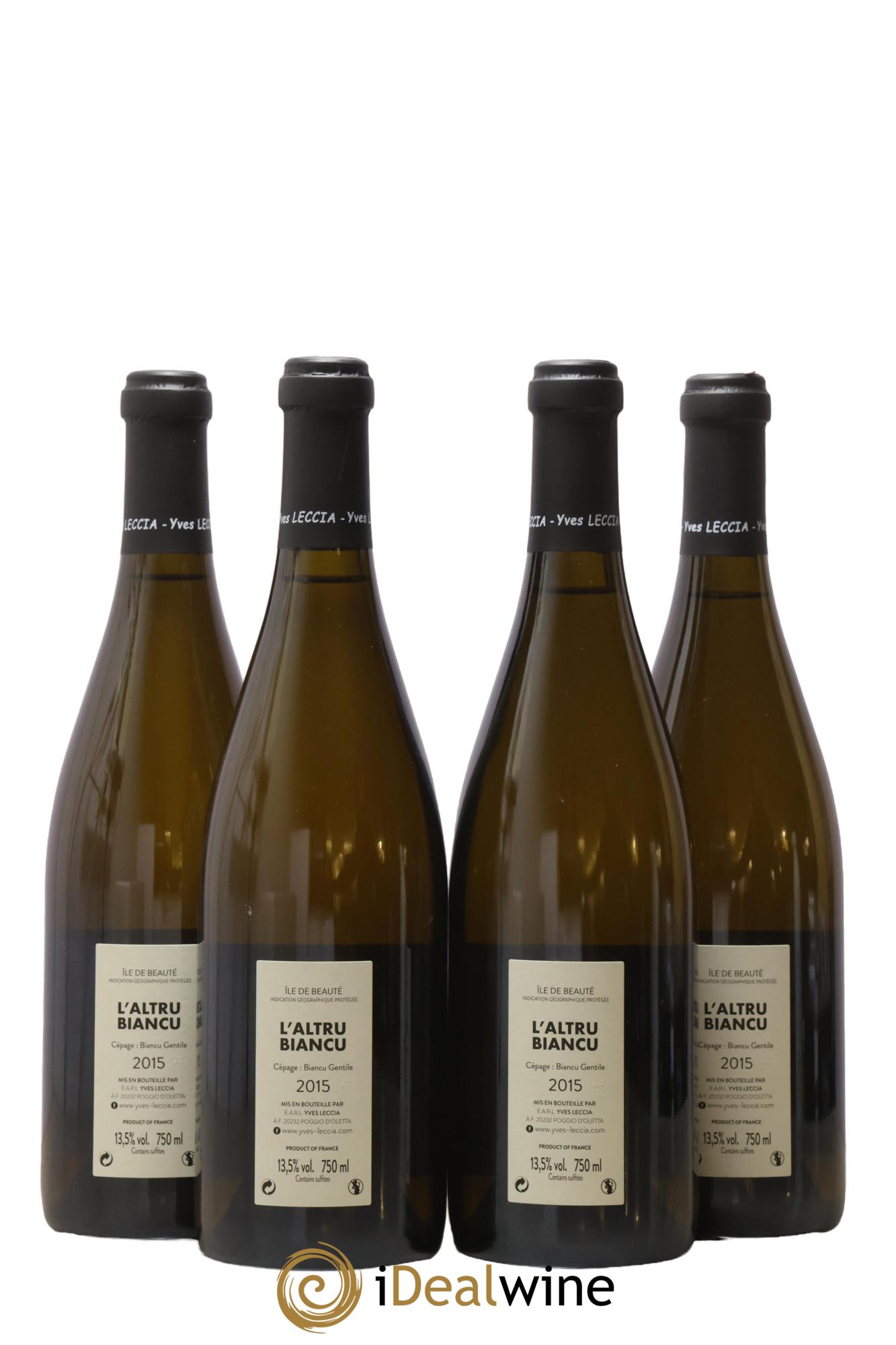 IGP Ile de Beauté L'Altru Biancu Yves Leccia 2015 - Lot de 4 bouteilles - 1