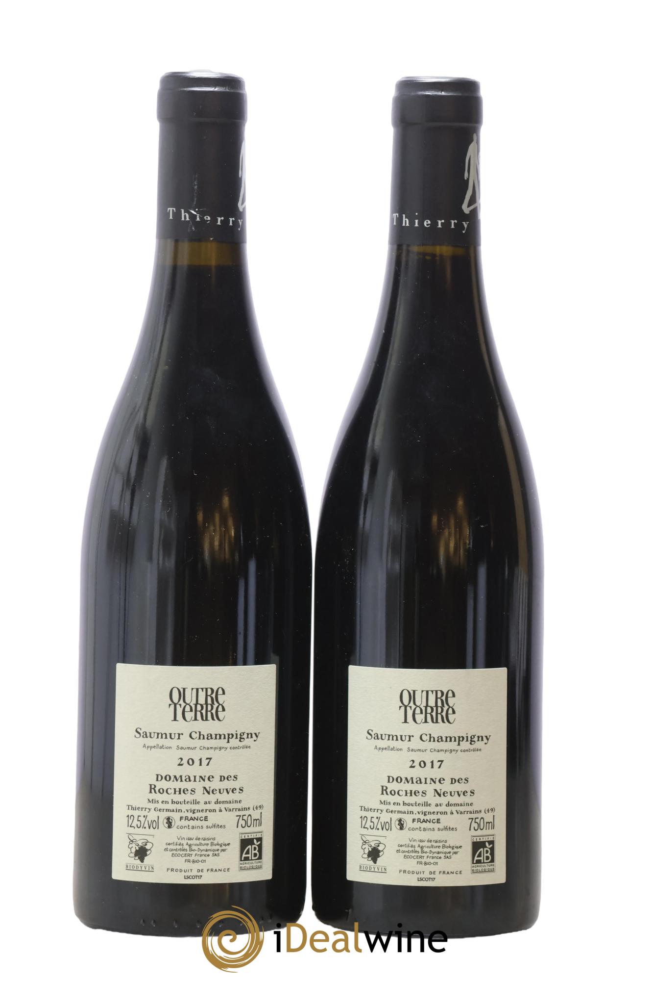 Saumur-Champigny Outre Terre Domaine des Roches Neuves - Thierry Germain 2017 - Lotto di 2 bottiglie - 1