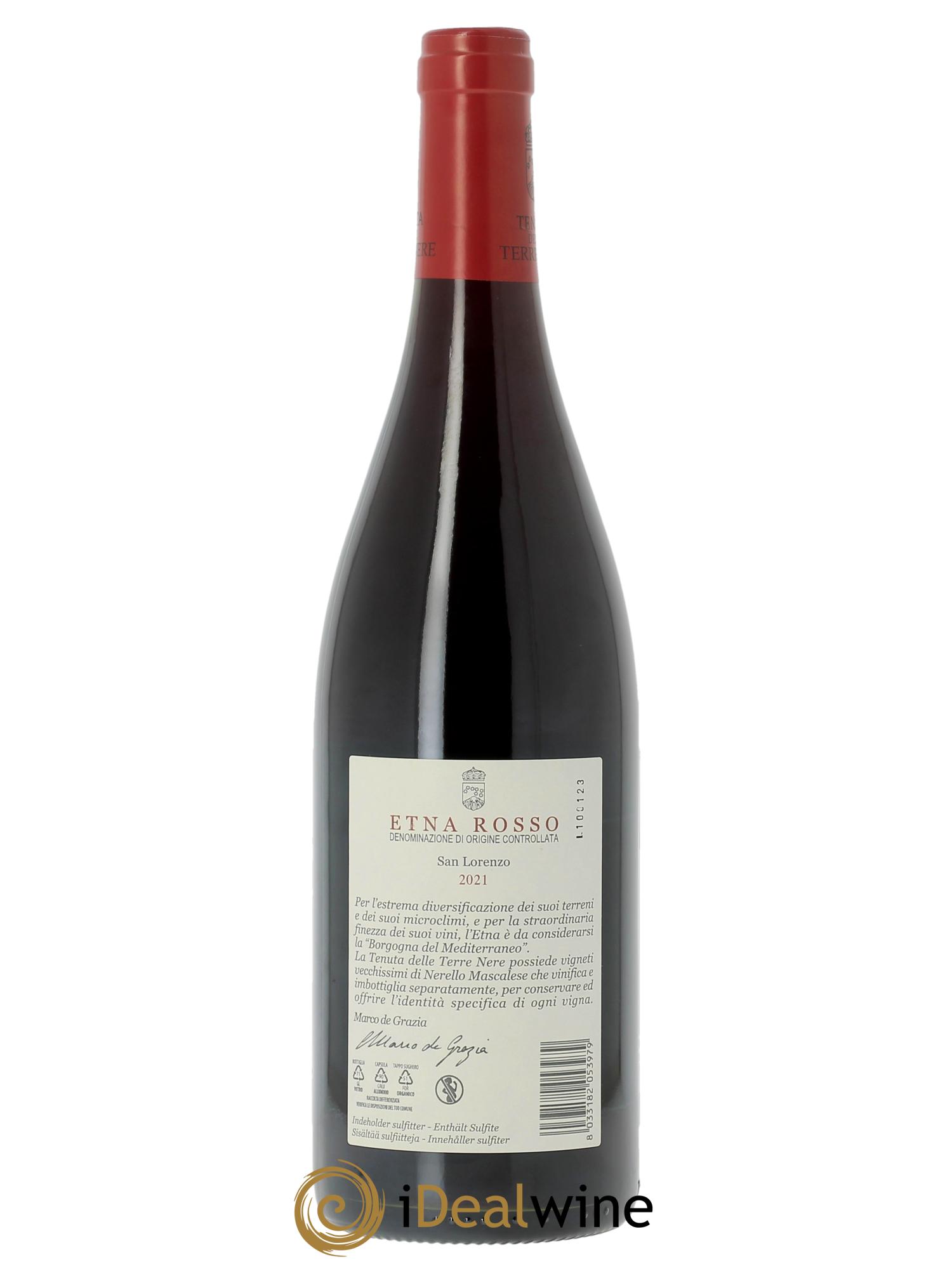Etna Rosso DOC Tenuta delle Terre Nere San Lorenzo 2021 - Lot de 1 bouteille - 1