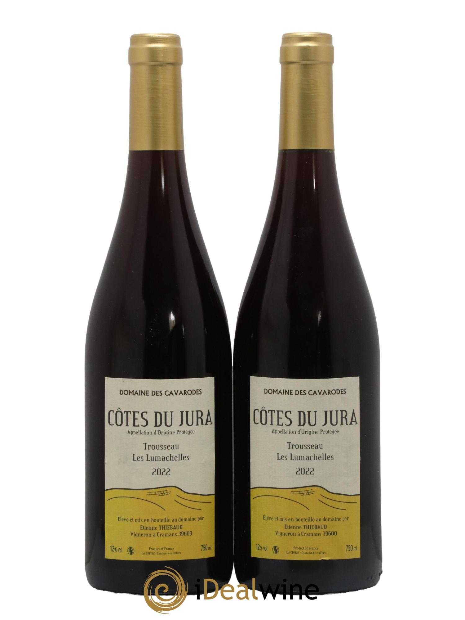 Côtes du Jura Trousseau Les Lumachelles Cavarodes (Domaine des) - Etienne Thiébaud 2022 - Lot de 2 bouteilles - 0