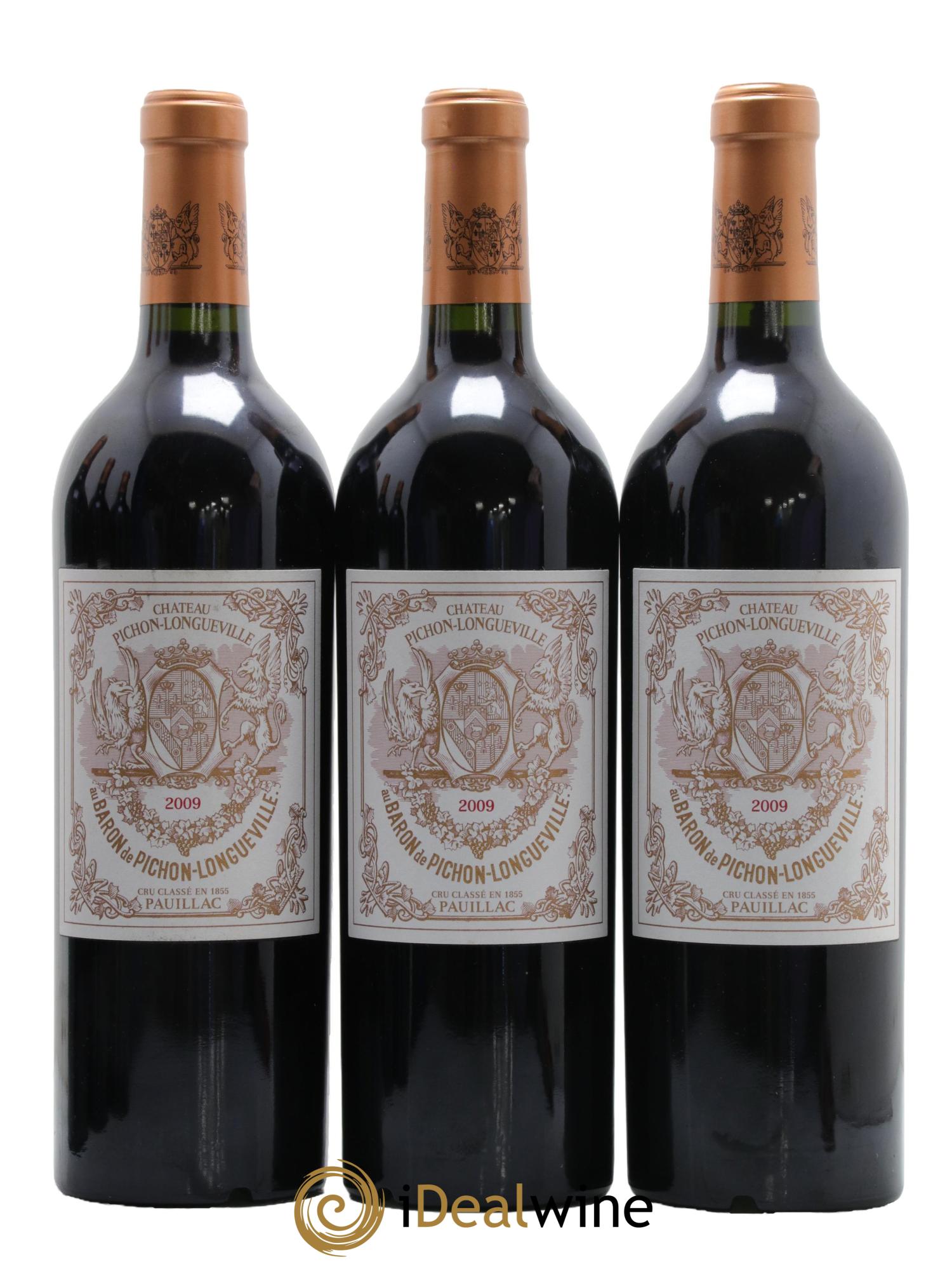 Pichon Longueville Baron 2ème Grand Cru Classé 2009 - Lot de 3 bouteilles - 0