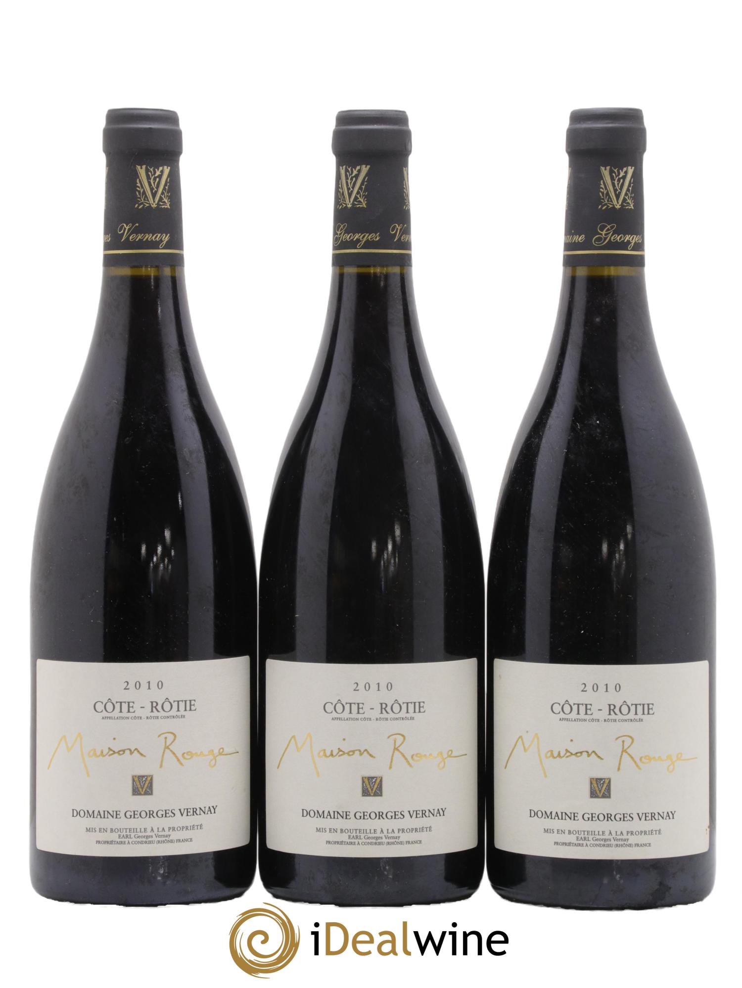 Côte-Rôtie Maison Rouge Georges Vernay 2010 - Posten von 3 Flaschen - 0