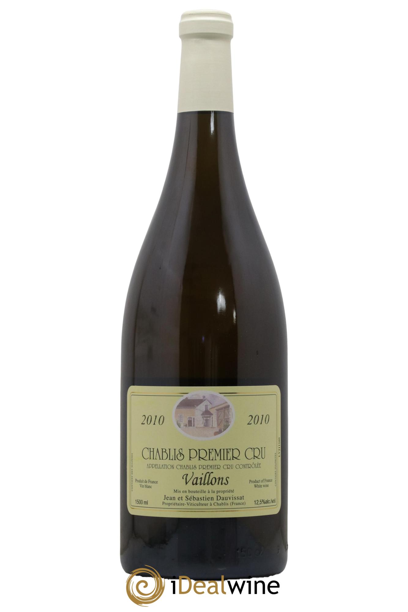 Chablis 1er Cru Vaillons Jean Dauvissat  (Domaine) 2010 - Lotto di 1 magnum - 1