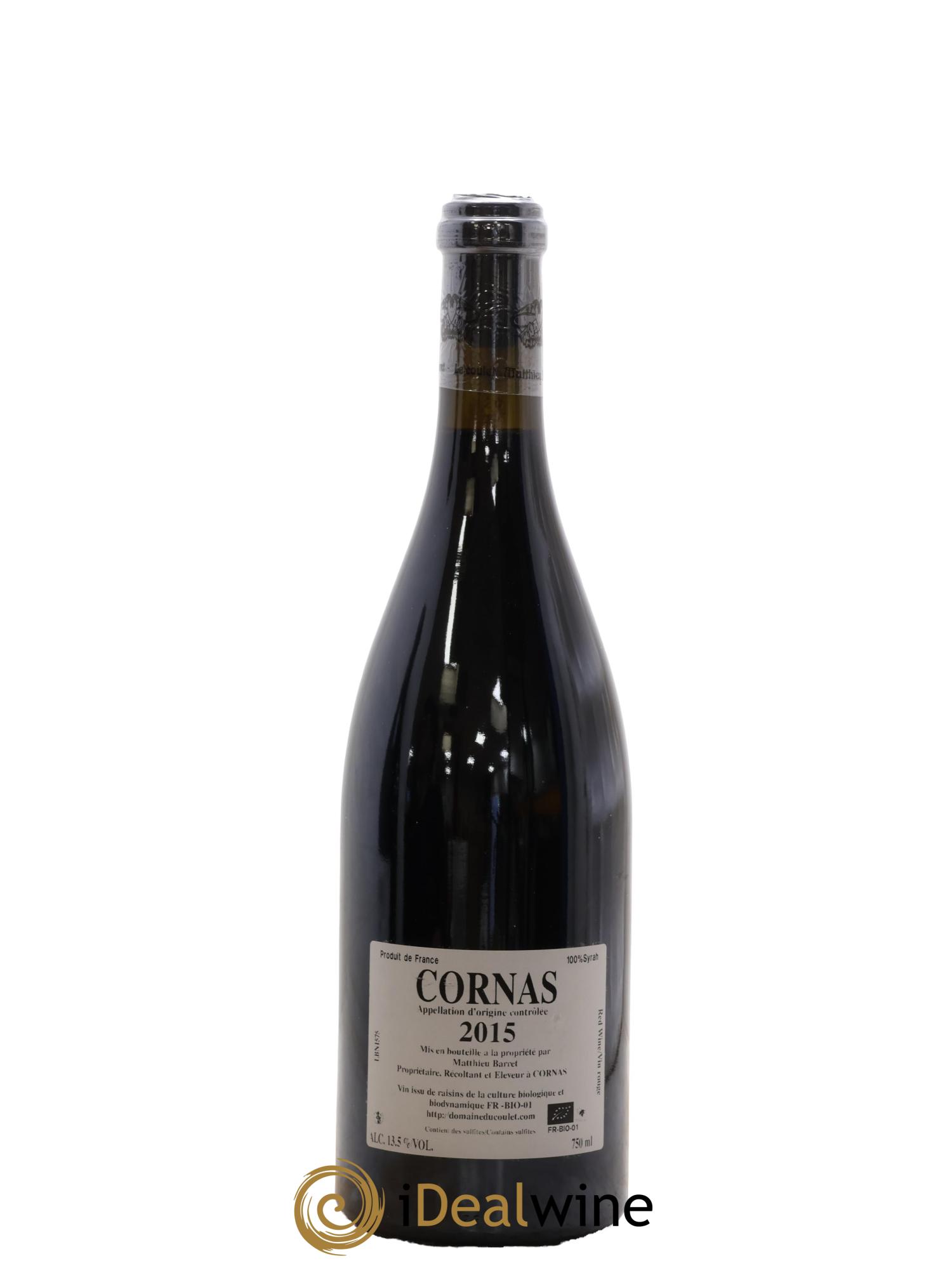 Cornas Billes Noires Coulet (Domaine du) - Matthieu Barret 2015 - Lot of 1 bottle - 1
