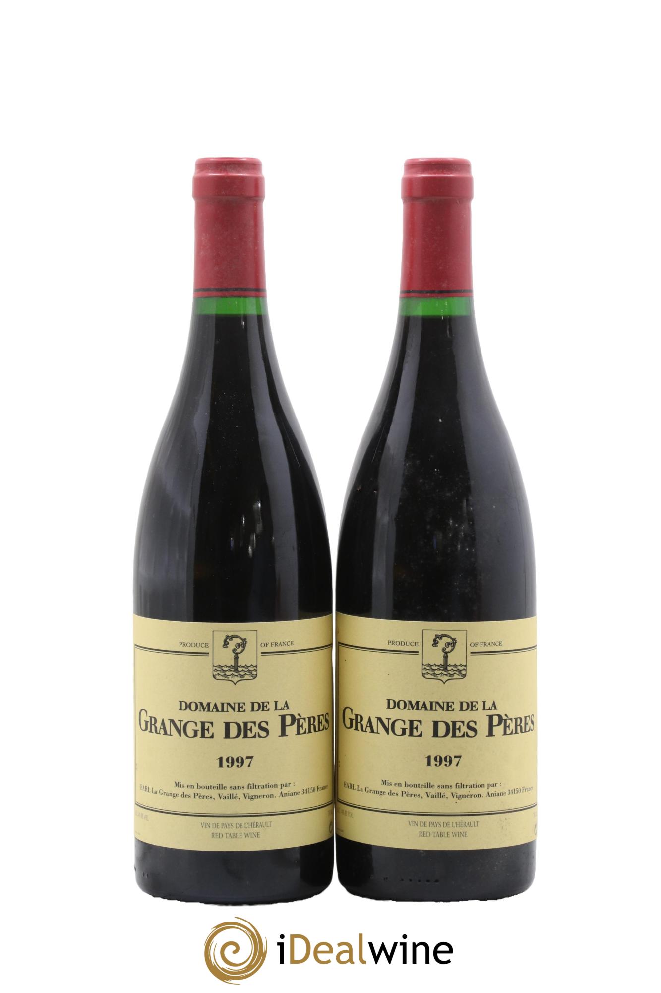 IGP Pays d'Hérault Grange des Pères Laurent Vaillé 1997 - Lotto di 2 bottiglie - 0