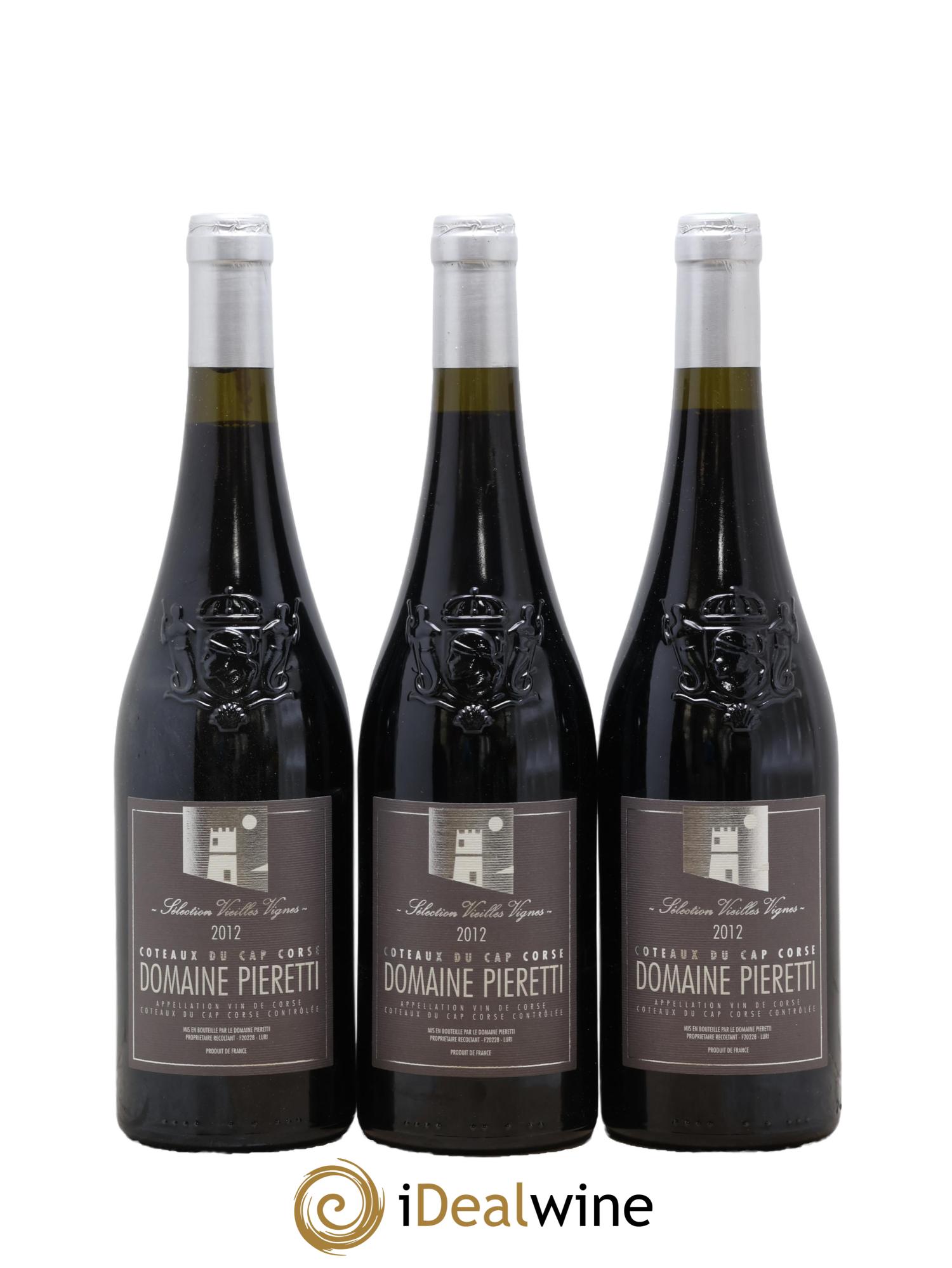 Vin de Corse Coteaux du Cap Corse Vieilles Vignes Domaine Pieretti 2012 - Lotto di 3 bottiglie - 0